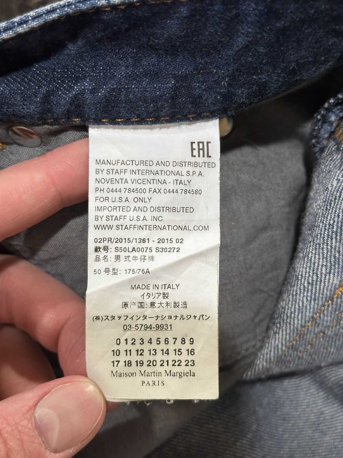 Maison Margiela Maison Margiela FW15 Pilled Distressed Blue Denim Jeans Size US 34 / EU 50 - 12 Thumbnail