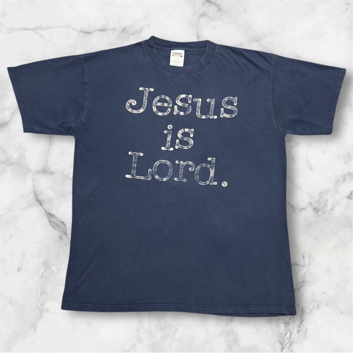 Vintage Vintage 90s Jesus is Lord. duh. natural faded t shirt. Size US XL / EU 56 / 4 - 1 Thumbnail