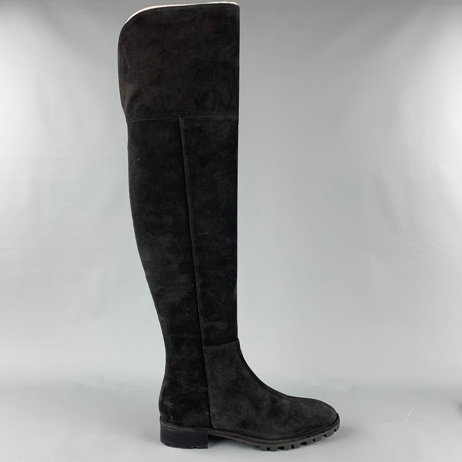 Stuart Weitzman STUART WEITZMAN Amber Size 10 Black Suede Boots Size US 10 / IT 40 - 1 Thumbnail