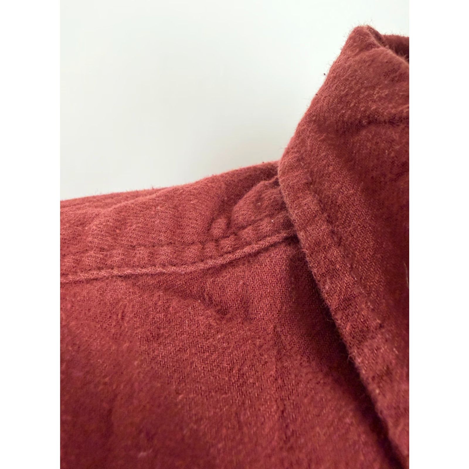 Eddie Bauer Eddie Bauer Flannel Shirt Men XL Rust Red Solid Cotton Outdoors Casual Shirt Size US XL / EU 56 / 4 - 4 Thumbnail