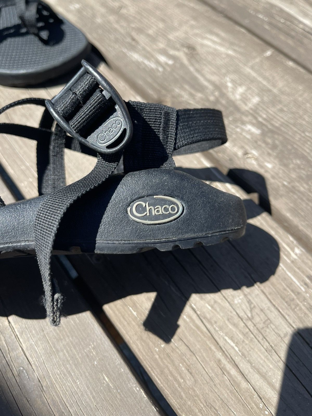Chaco Womens Black double-strap Chacos Size US 7 / IT 37 - 2 Thumbnail