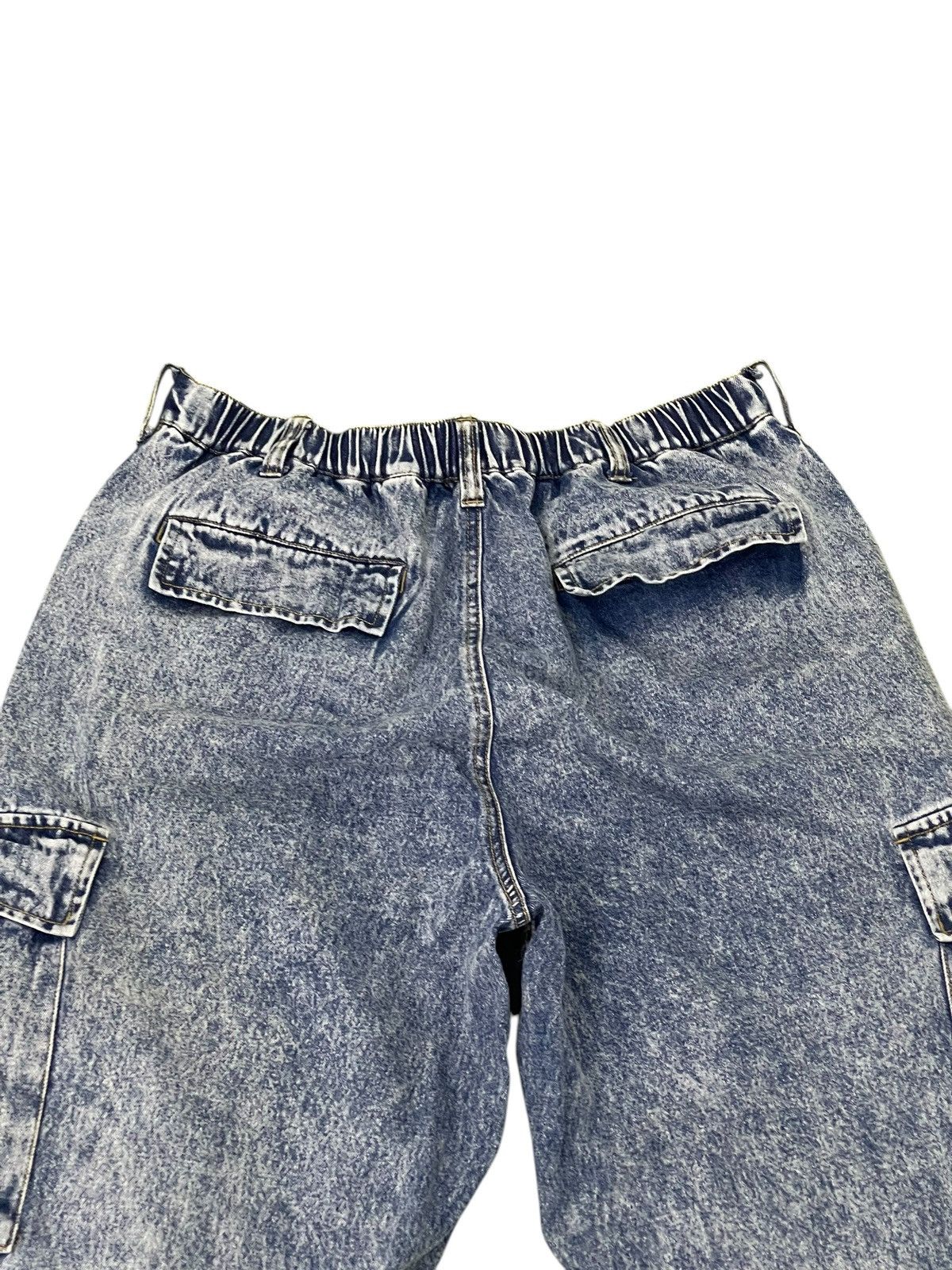 Japanese Brand Wide Cargo Jeans Jungle Storm Faded Blue 1🟦0 Size US 33 - 13 Thumbnail