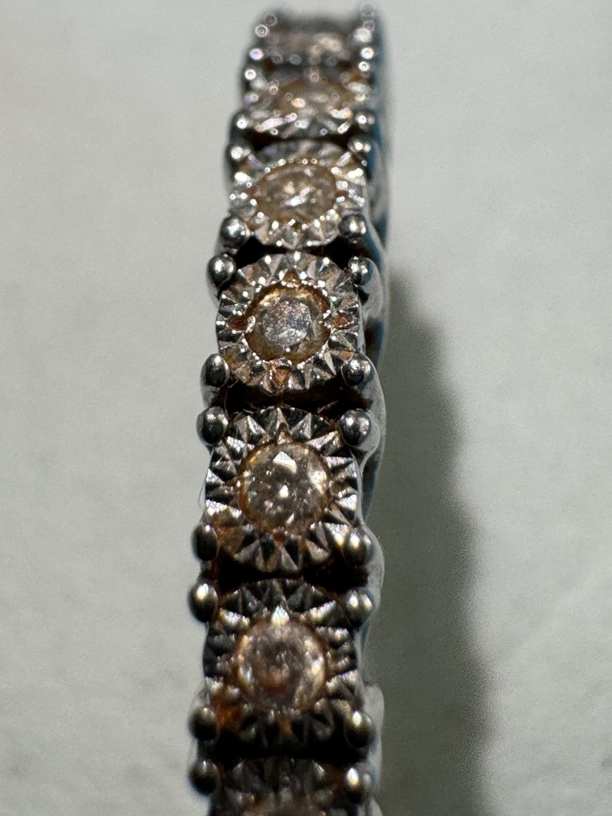 Other ZEI 10k White Gold 1.0ctw DIAMOND LARGE HOOP Vintage Earring Size ONE SIZE - 6 Thumbnail
