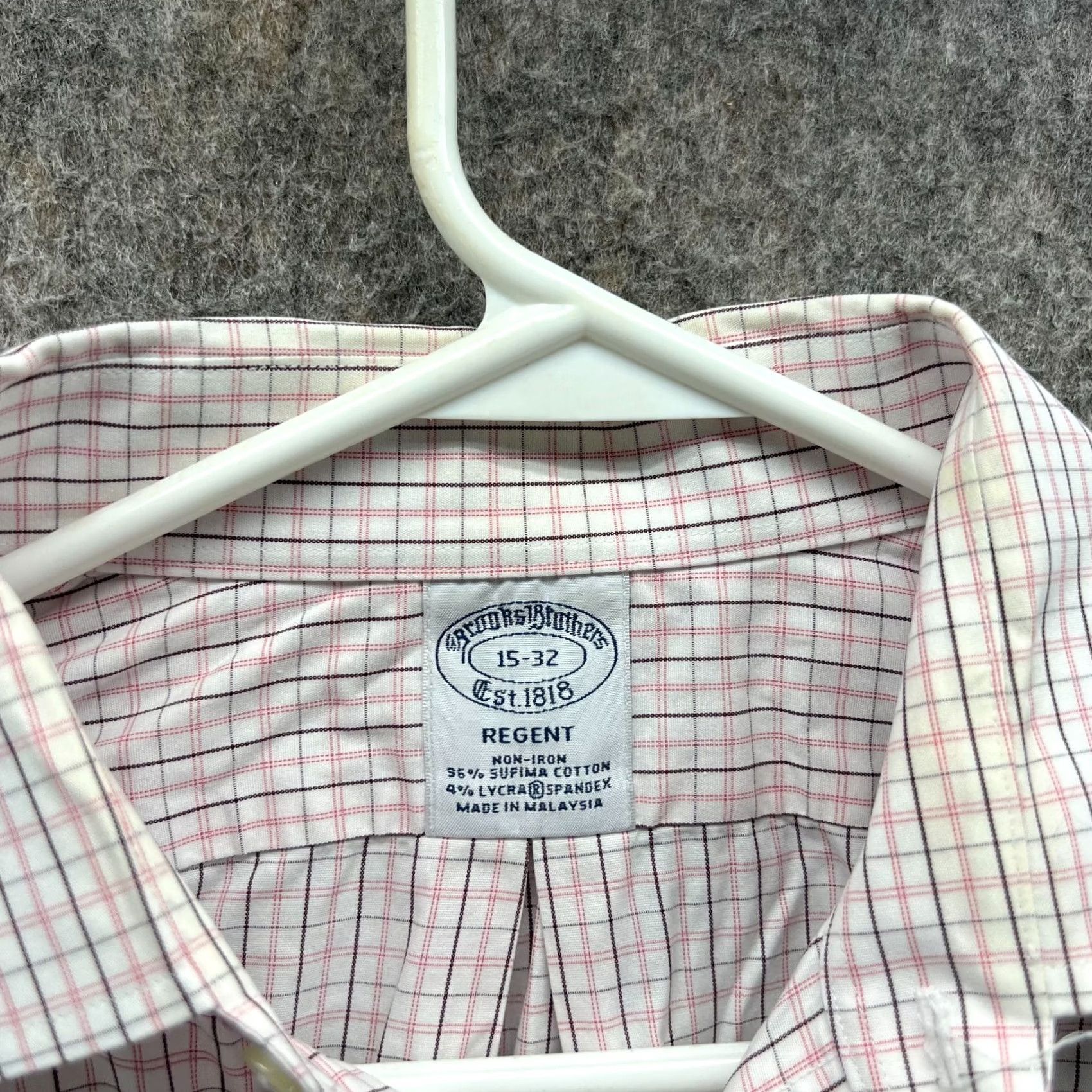 Brooks Brothers VINTAGE Brooks Brothers Shirt Men 15 32 Red Black Regent Button-Down Windowpane Check Shirt Size US M / EU 48-50 / 2 - 5 Thumbnail