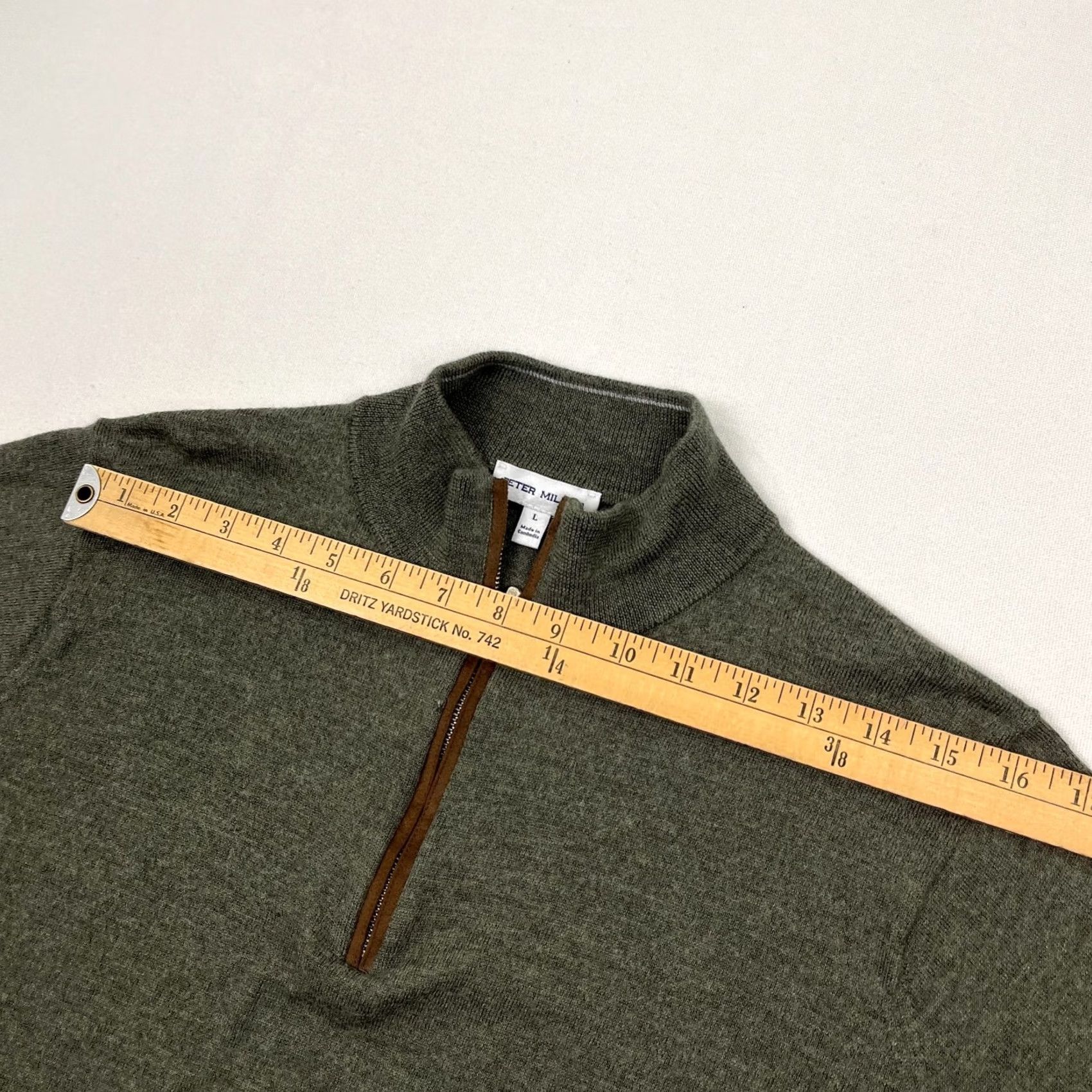 Peter Millar Peter Millar Autumn Crest Merino Wool Sweater Mens M Green Quarter Zip Pullover Size US M / EU 48-50 / 2 - 5 Thumbnail