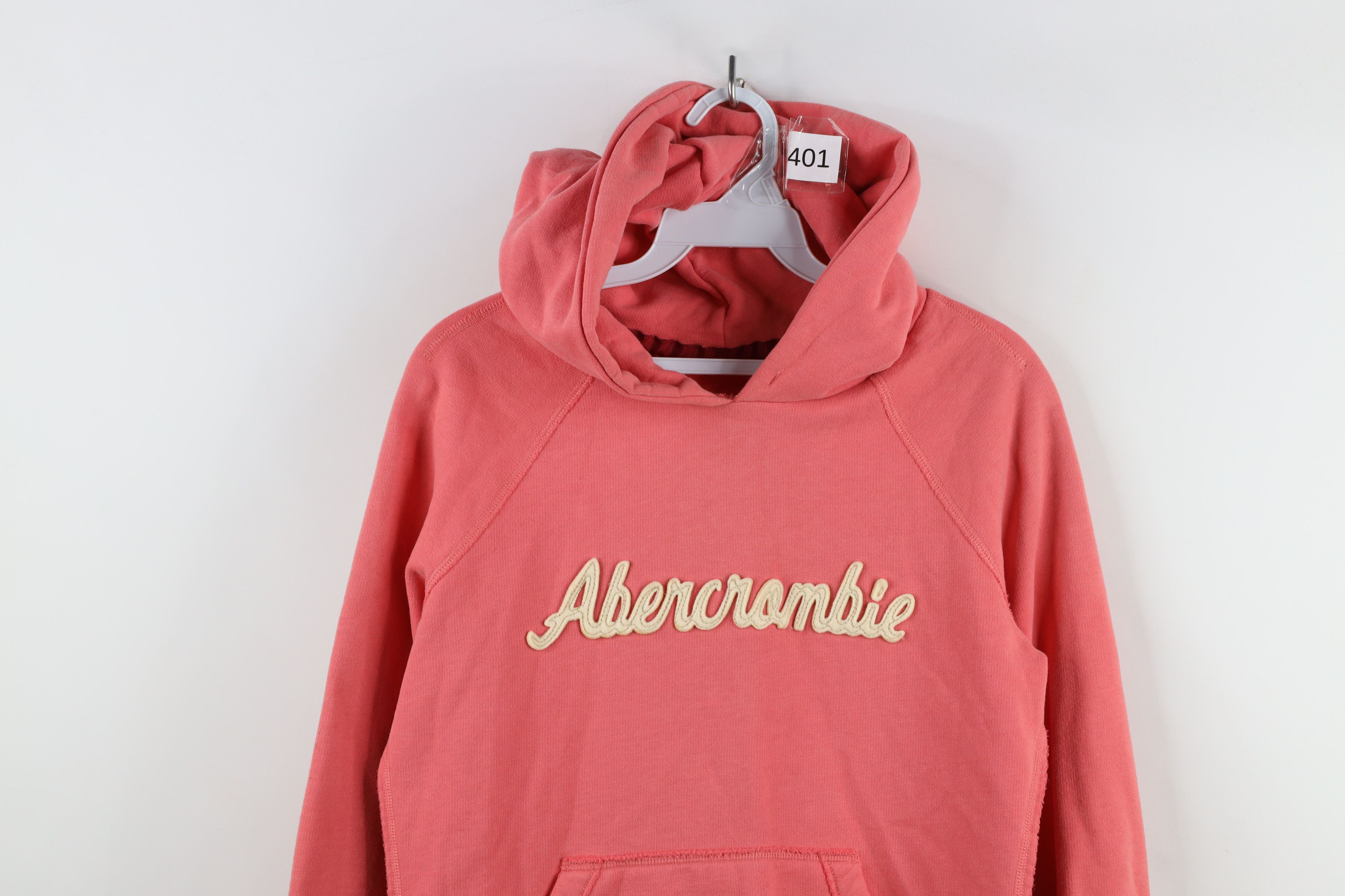 Abercrombie & Fitch × Vintage Vintage 90s Y2k Abercrombie Spell Script Cropped Hoodie Pink Size L / US 10 / IT 46 - 2 Thumbnail