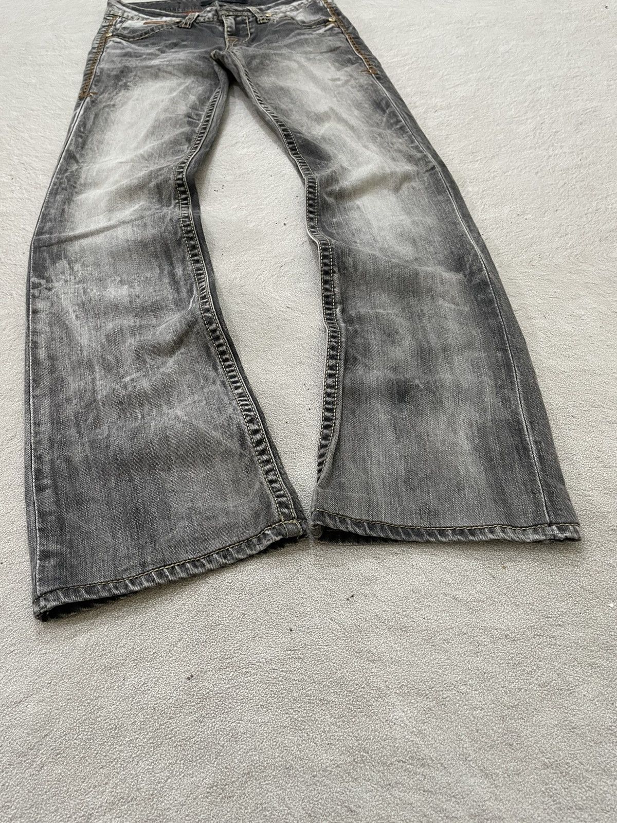 Japanese Brand 00s Buckaro Flare Denim Mudwash Grey Y2K Japan Size US 28 / EU 44 - 3 Thumbnail