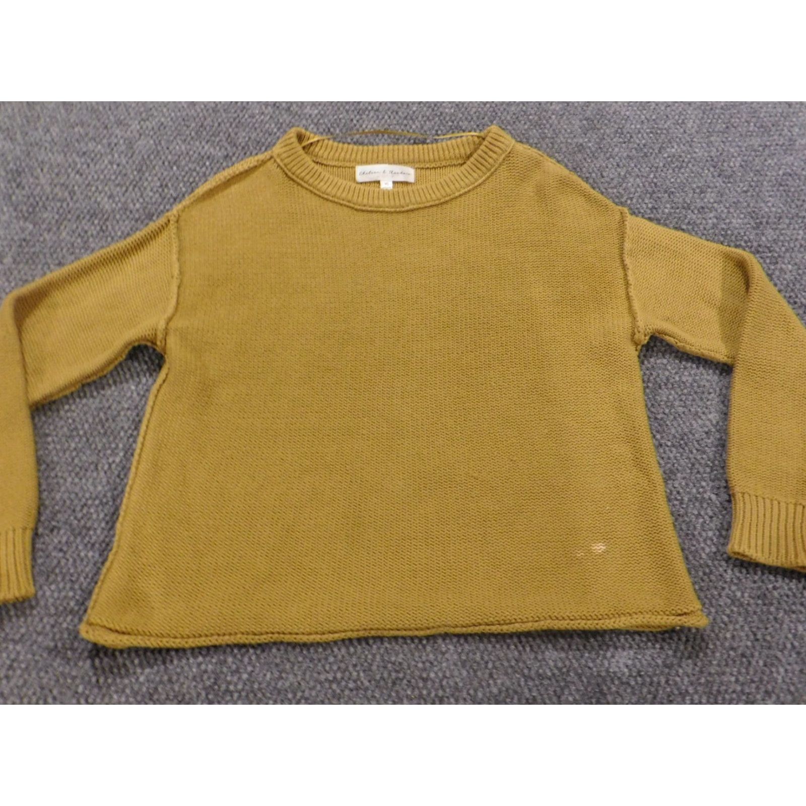 Vintage Chelsea & Theodore Womens Sweater XS Green Crew Neck Pullover Knit Cable Knit Raglan Sleeve Button Accent Lightweight Compact Pullover Vintage: No Size XS / US 0-2 / IT 36-38 - 2 Thumbnail