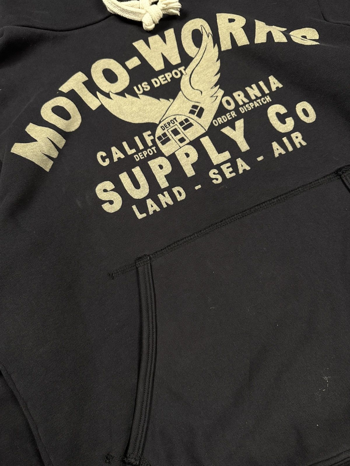 Johnson Motors × Vintage Vintage Johnson Motors Moto Works Navy Hoodie Logo Size US M / EU 48-50 / 2 - 5 Thumbnail
