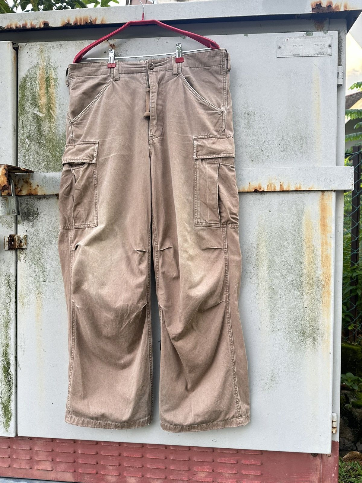 Avirex 👹Vintage THRASHED Avirex Baggy Cargo Pants Size US 33 - 9 Thumbnail
