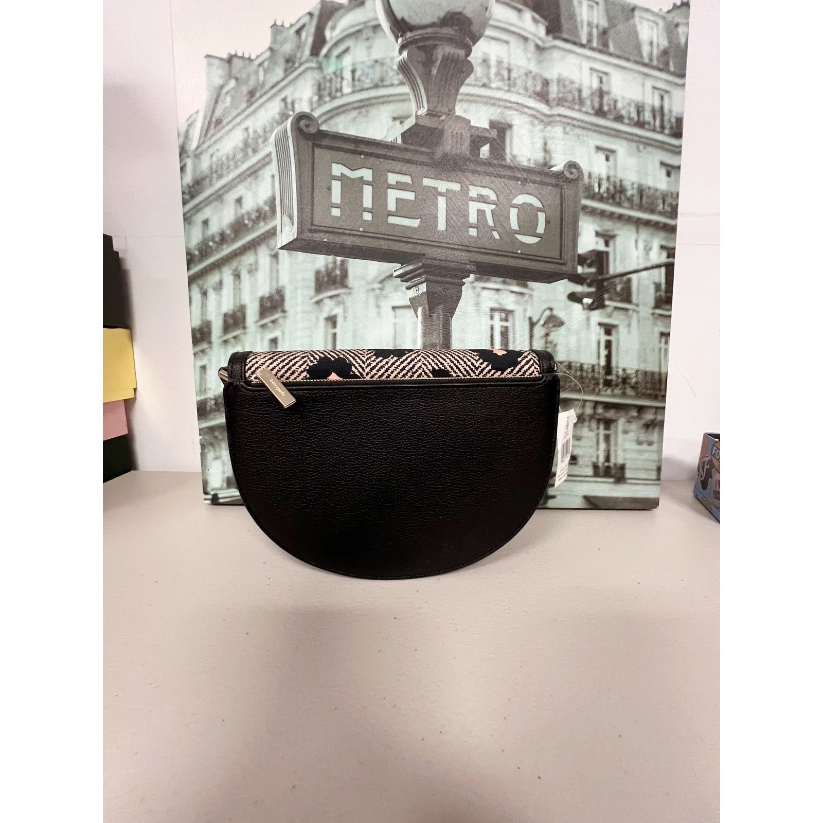 Kate Spade Kate Spade K8145 Luna Crescent Herringbone Floral Black Size ONE SIZE - 2 Thumbnail