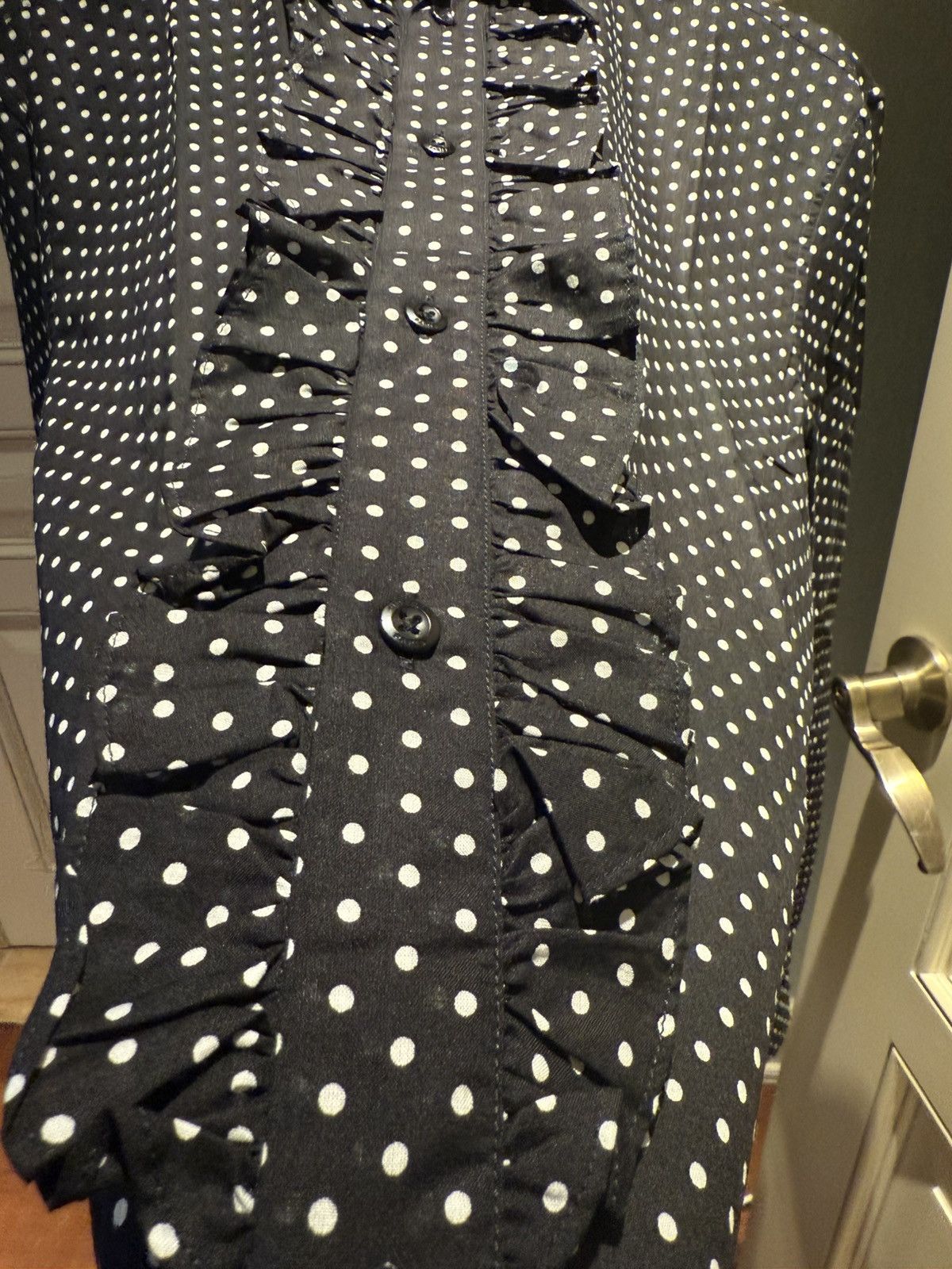 Givenchy polka dots ruffles black shirt collar size38 Size US S / EU 44-46 / 1 - 4 Thumbnail