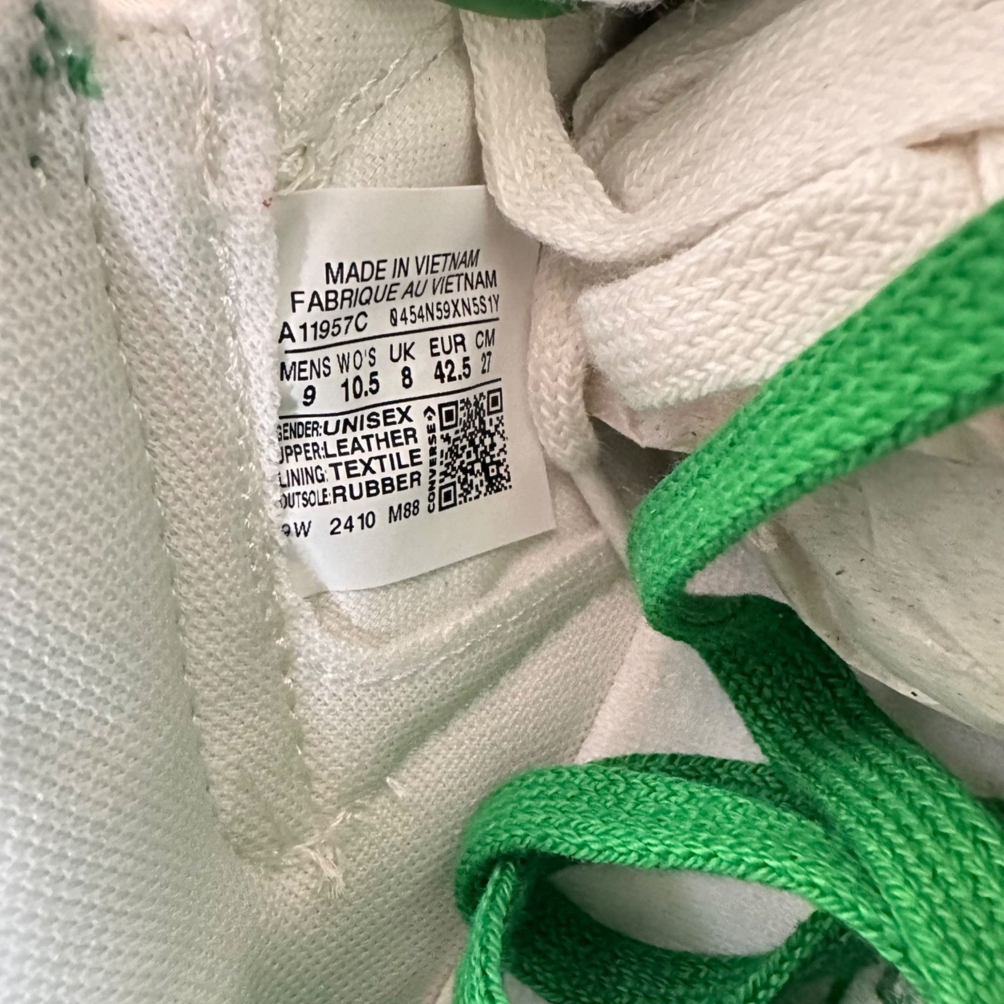 Converse ⭐Converse Weapon OX Low Green White Size 9 Men's Shoes Sneak Size US 9 / EU 42 - 9 Thumbnail