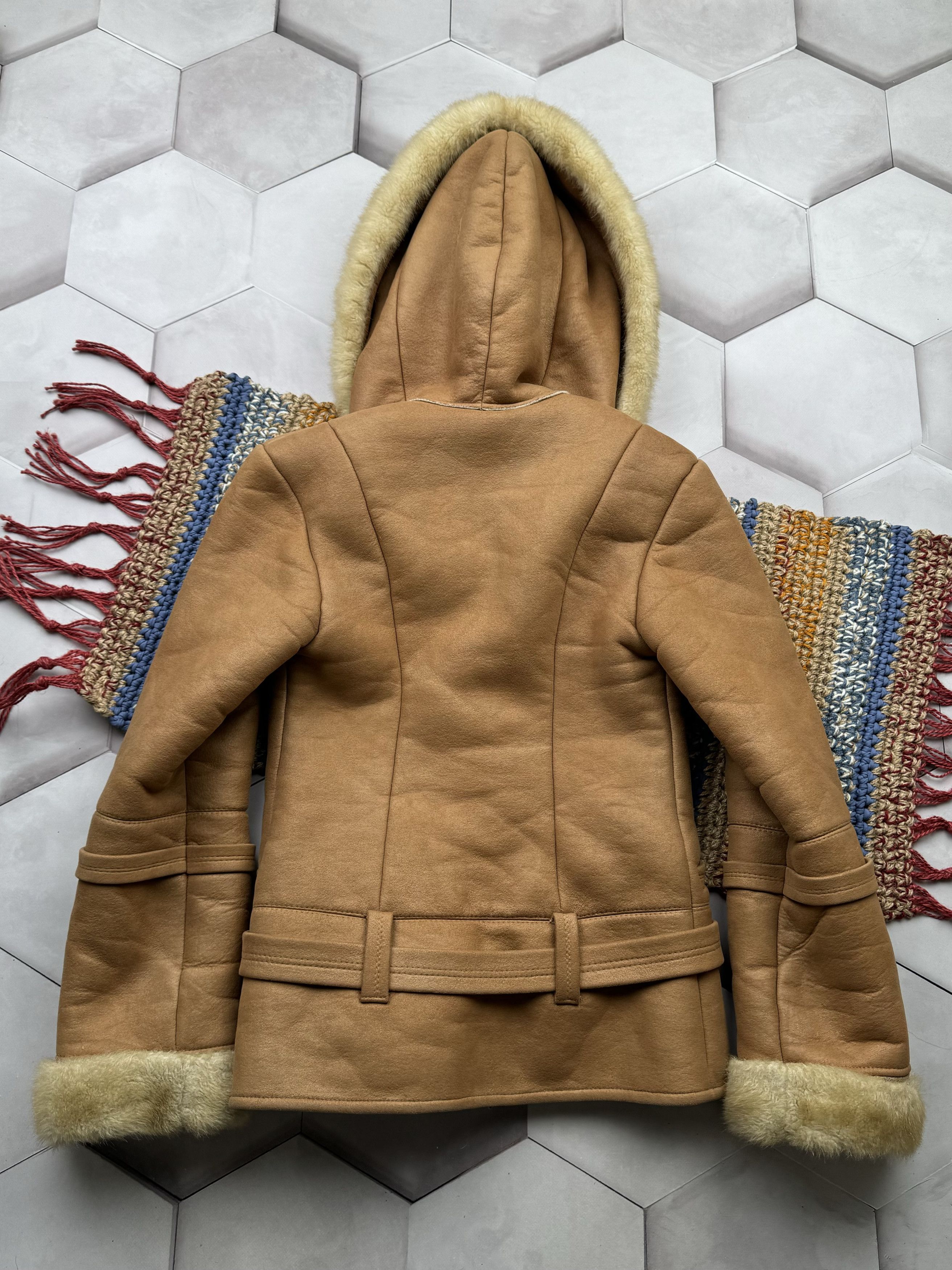 Japanese Brand Vintage Faux Sheepskin Coat With Belted (E4) Size S / US 4 / IT 40 - 5 Thumbnail