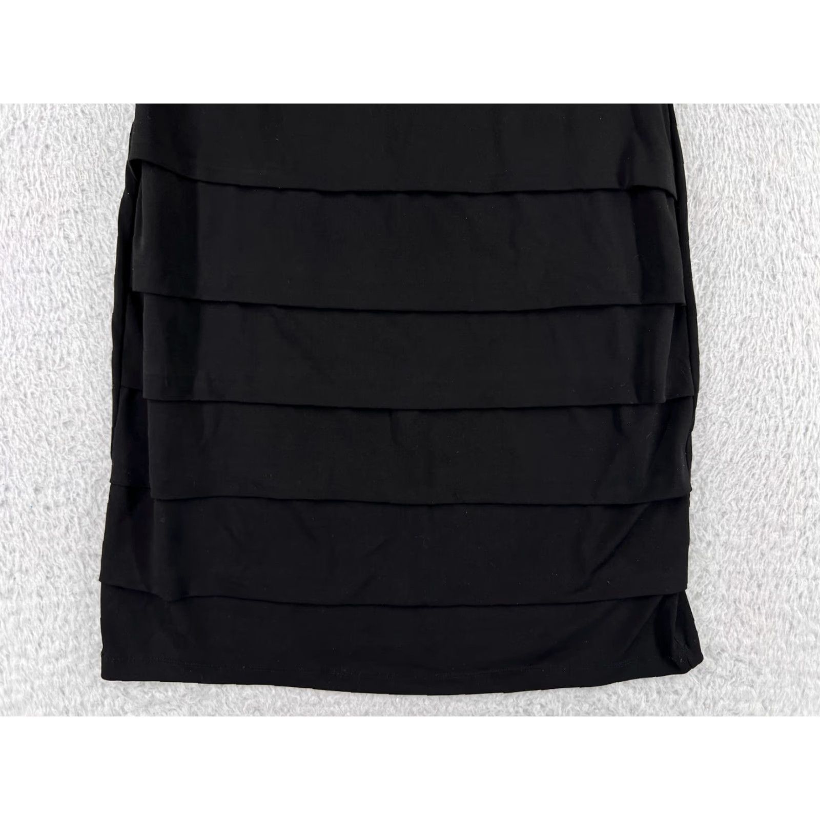 Vintage Enfocus Studio Dress Womens 4 Black Lace Shoulders Sleeveless Polyester Blend Size S / US 4 / IT 40 - 6 Thumbnail