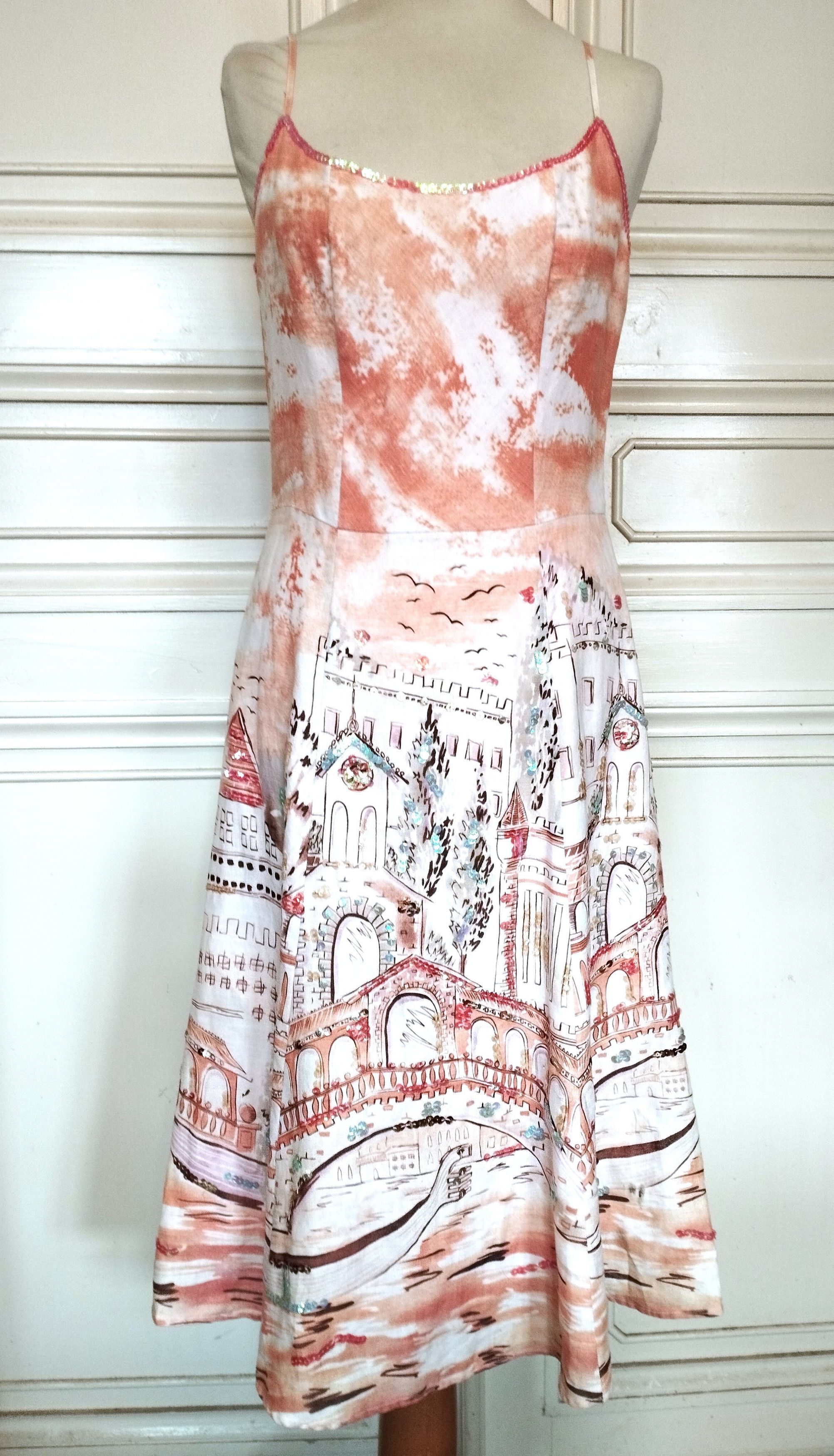 Designer René Derhy Robe Lin Venise TM/L Size M / US 6-8 / IT 42-44 - 4 Thumbnail