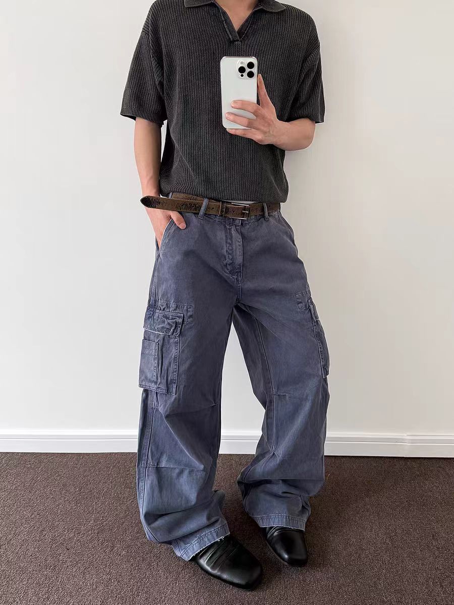 Japanese Brand × Jean Washed vintage workwear baggy casual jeans Size US 34 / EU 50 - 2 Thumbnail