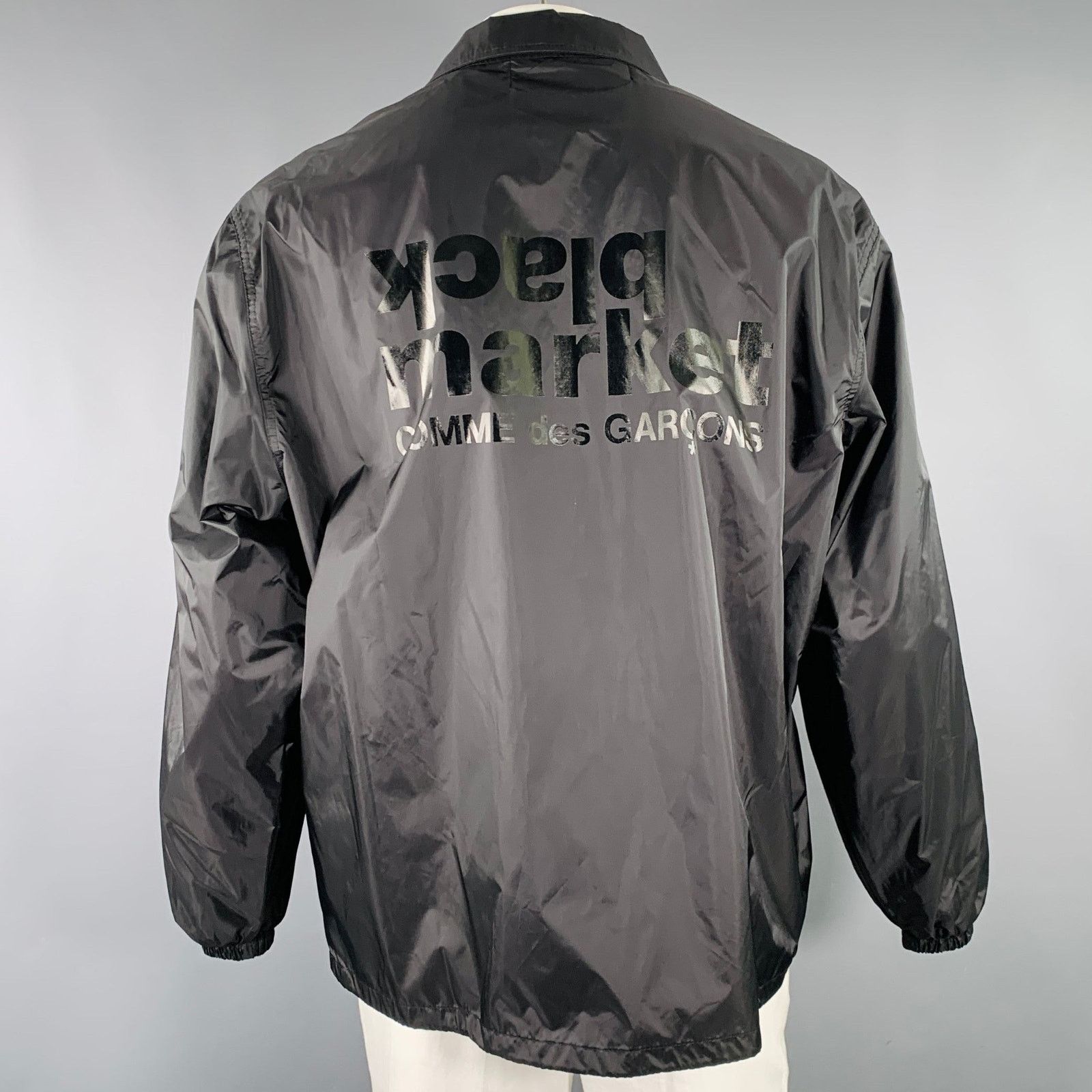 Comme des Garcons COMME des GARCONS 2022 Size XL Black Logo Windbreaker Jacket Size US XL / EU 56 / 4 - 3 Thumbnail