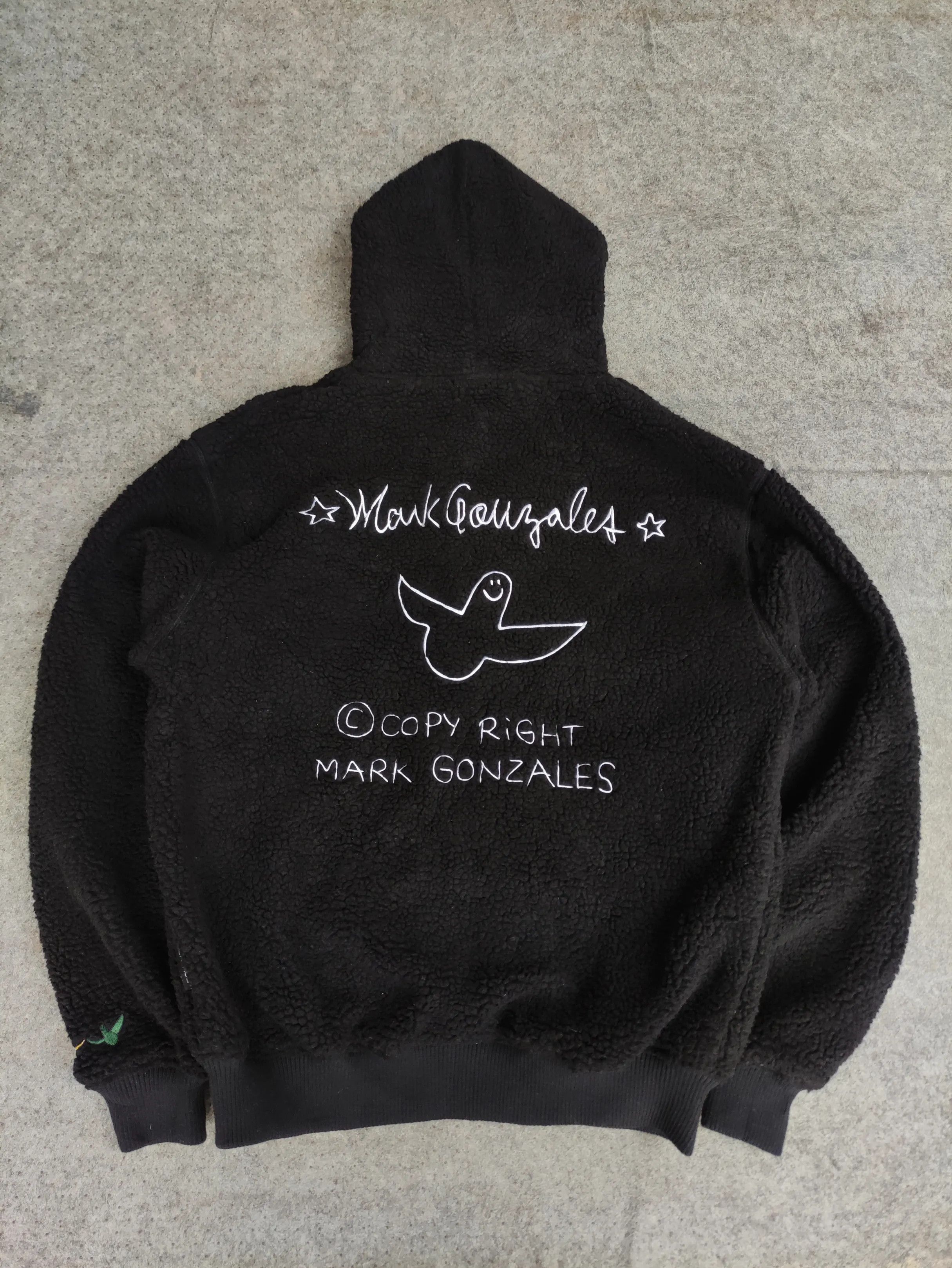 BASE CONTROL Mark Gonzales x Base Control Hoodie Zipper Baggy Sherpa Size US M / EU 48-50 / 2 - 13 Thumbnail