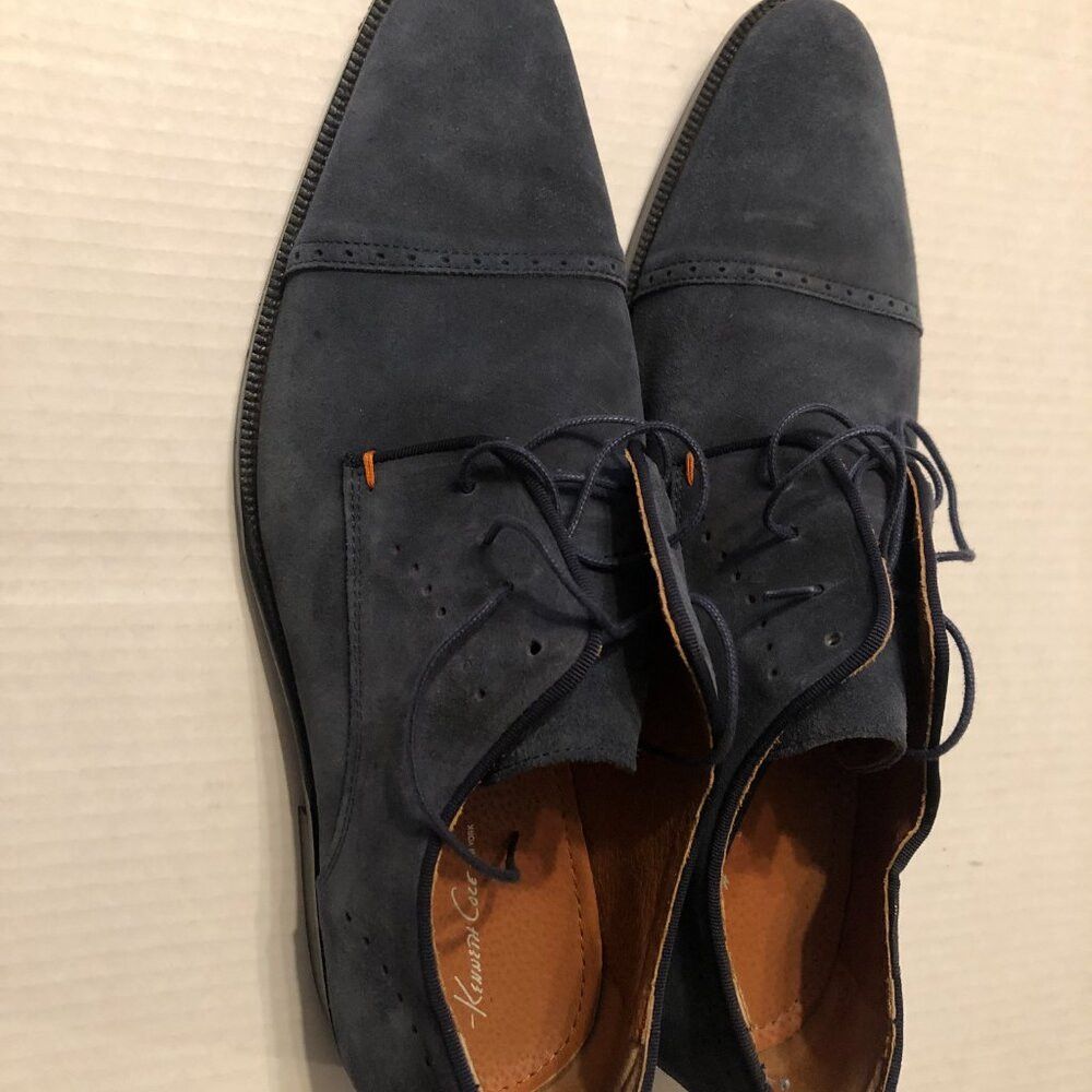 Kenneth Cole Kenneth Cole men's blue leather dress shoes size: 13 Size US 13 / EU 46 - 4 Thumbnail