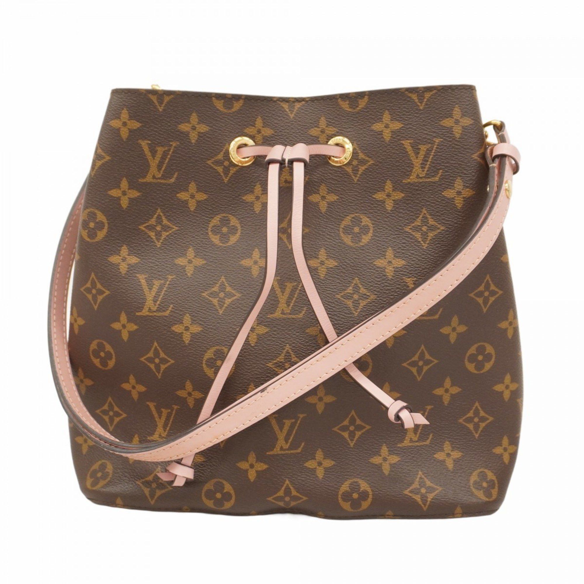 Louis Vuitton Shoulder Bag Monogram Neonoe Mm M44022 Brown Rose Poodle Ladies, Women's