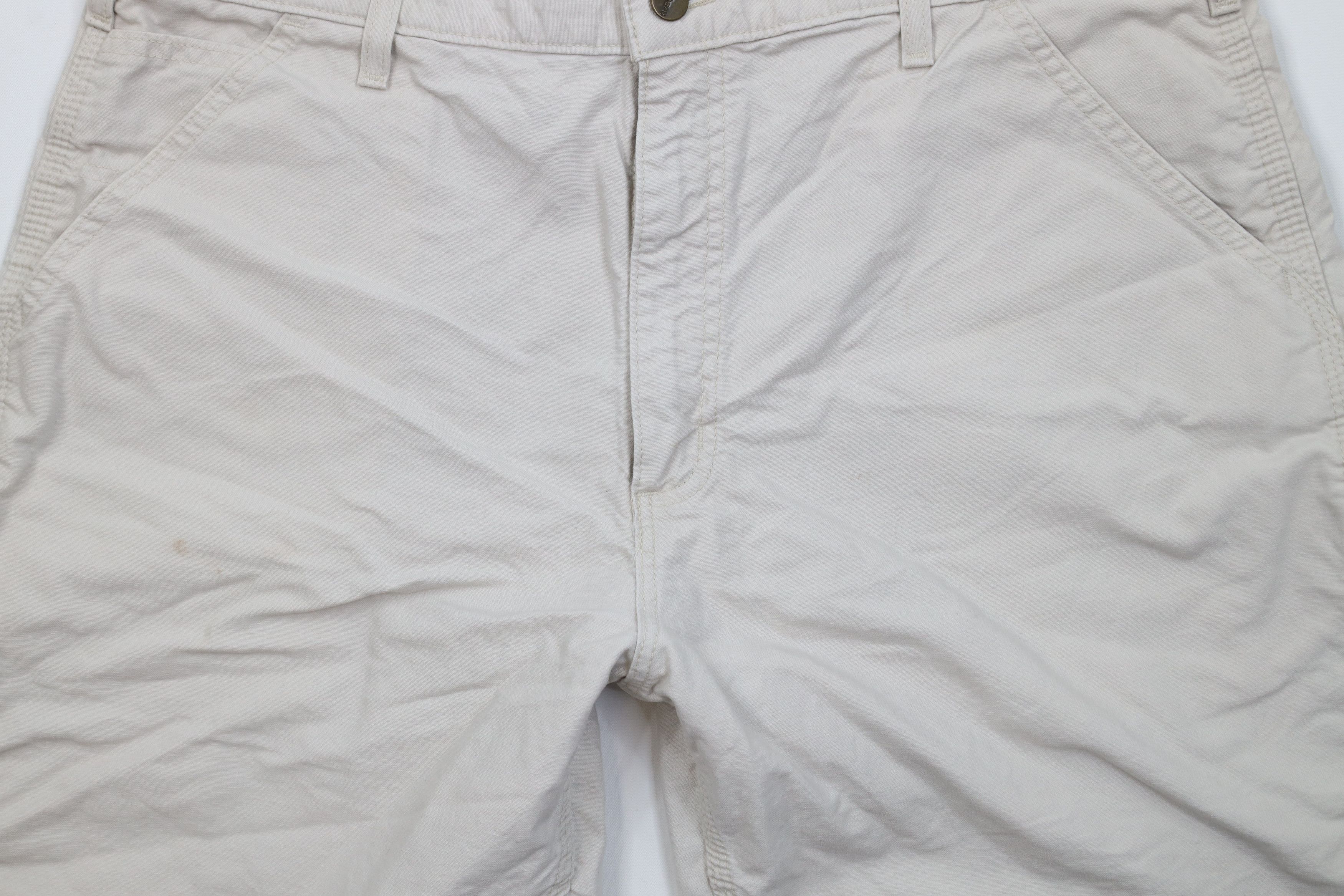 Carhartt Vintage Y2K 2002 Carhartt Relaxed Dungaree Shorts Beige Size US 36 / EU 52 - 3 Thumbnail