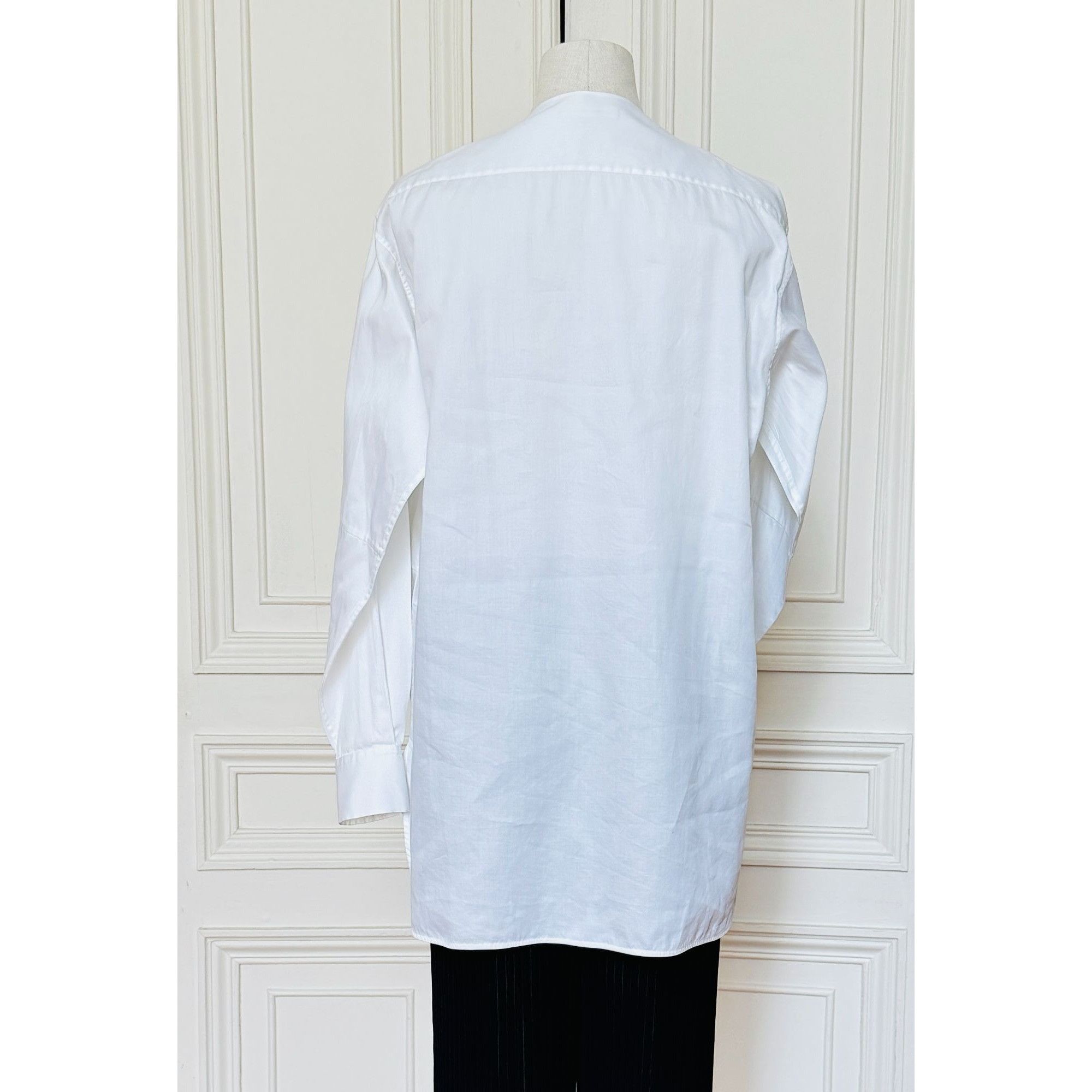 Celine Phoebe Philo White Cotton Shirt Size S / US 4 / IT 40 - 5 Thumbnail
