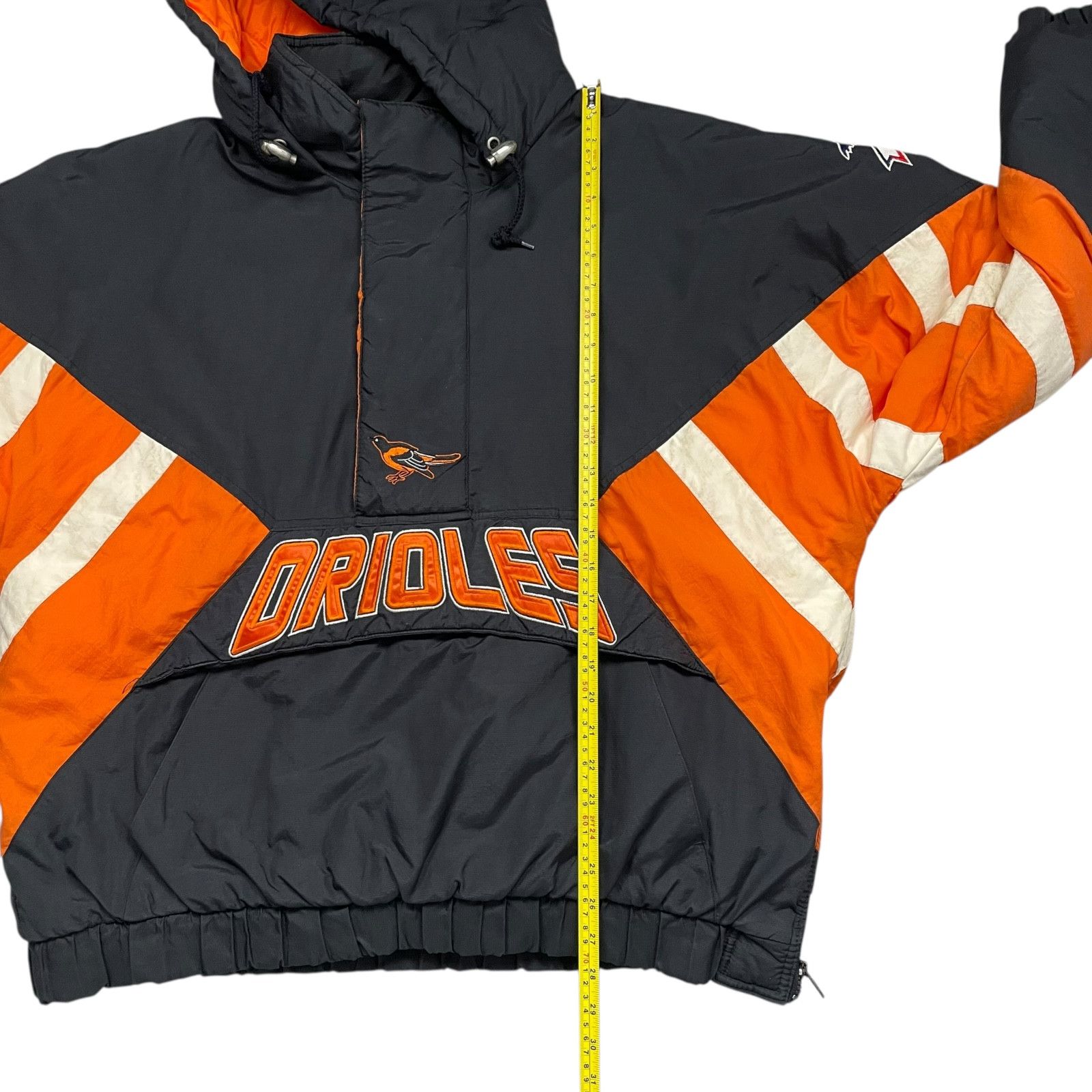 MLB VTG 90s BALTIMORE ORIOLES STARTER HOODED PUFFER JACKET Size US L / EU 52-54 / 3 - 12 Thumbnail