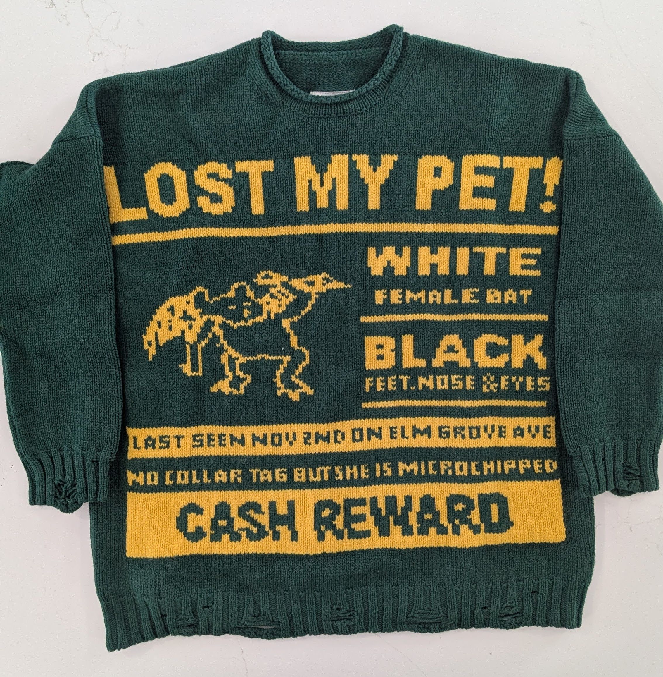 MM6 MM6 Maison Margiela “Lost My Pet” Sweater – Virgin Wool Size US M / EU 48-50 / 2 - 1 Thumbnail