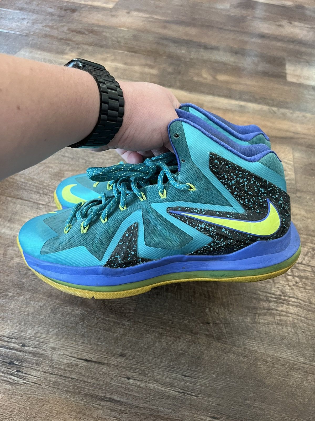 Nike Nike Lebron 10 Elite Turquoise Blue Volt 579827-300 Size 10 Size US 10 / EU 43 - 6 Thumbnail