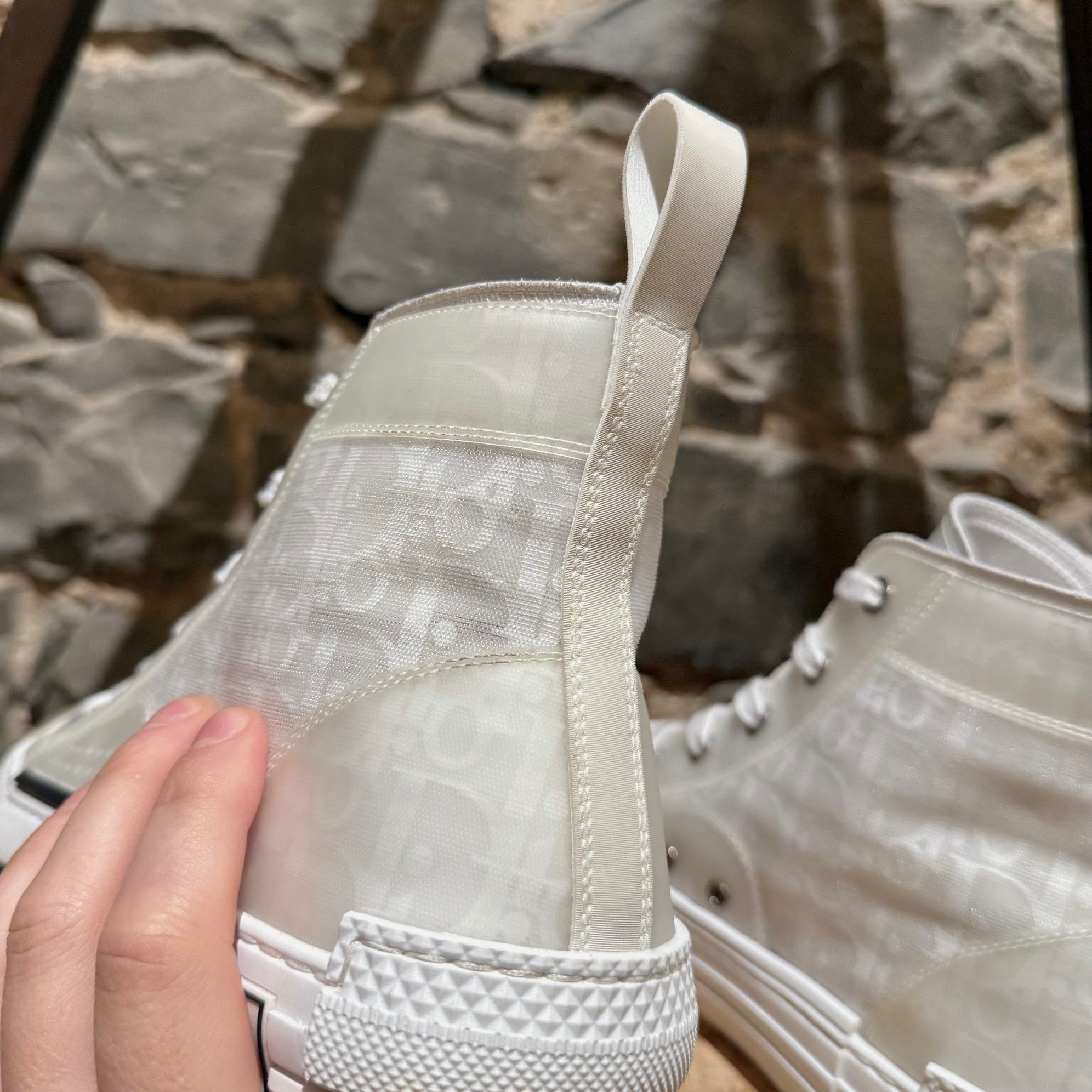 Dior Dior B23 White Transparent Oblique High-top Sneakers Size US 9 / EU 42 - 9 Thumbnail