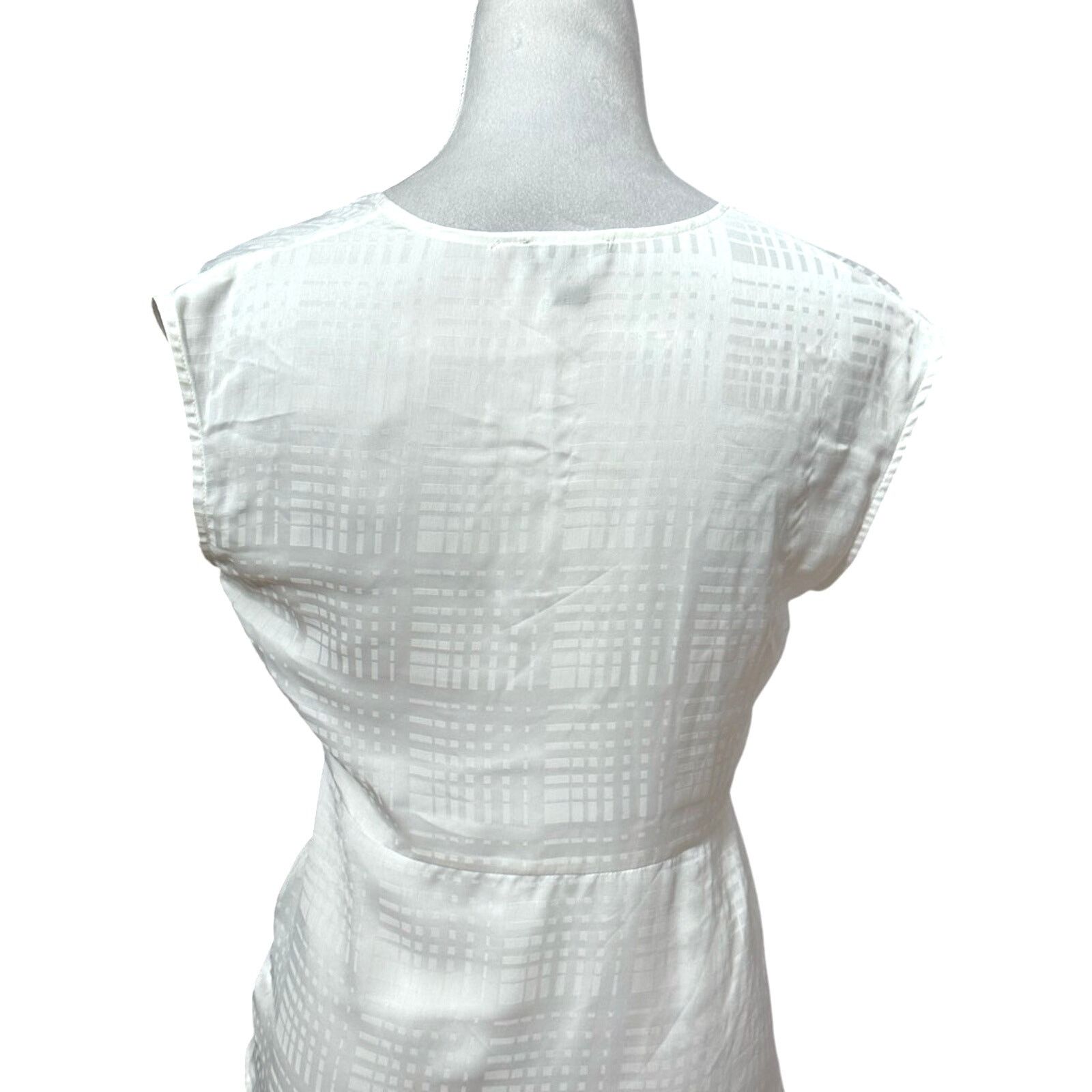 Other Halogen Blouse Check Surplice V-Neck Twisted Front White XS Size XS / US 0-2 / IT 36-38 - 6 Thumbnail