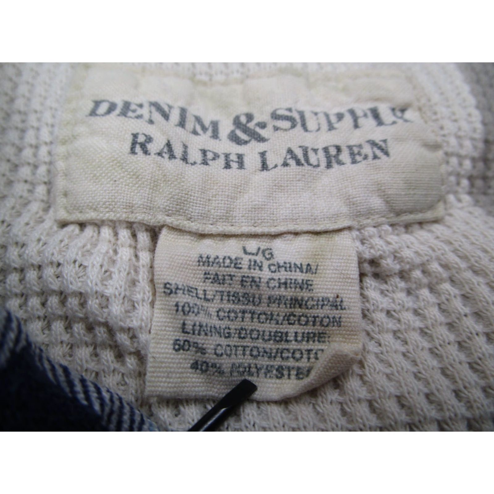 Ralph Lauren DENIM & SUPPLY Ralph Lauren Shirt Mens Large Blue Thermal Lined Button Up Workwear Size US L / EU 52-54 / 3 - 3 Thumbnail
