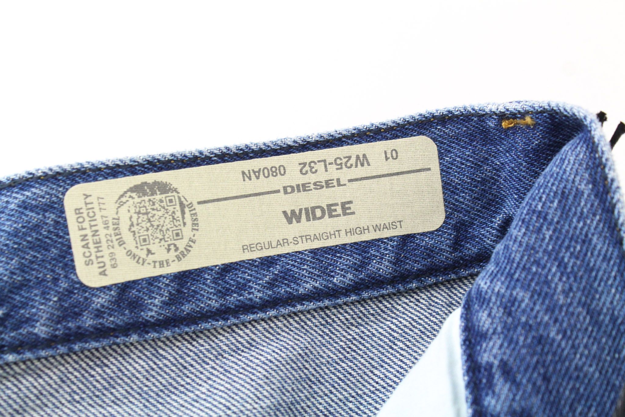 Diesel WIDEE 080AN W25/L32 Blue Cotton Jeans 71256 Size 25" / US 0 / IT 36 - 6 Thumbnail