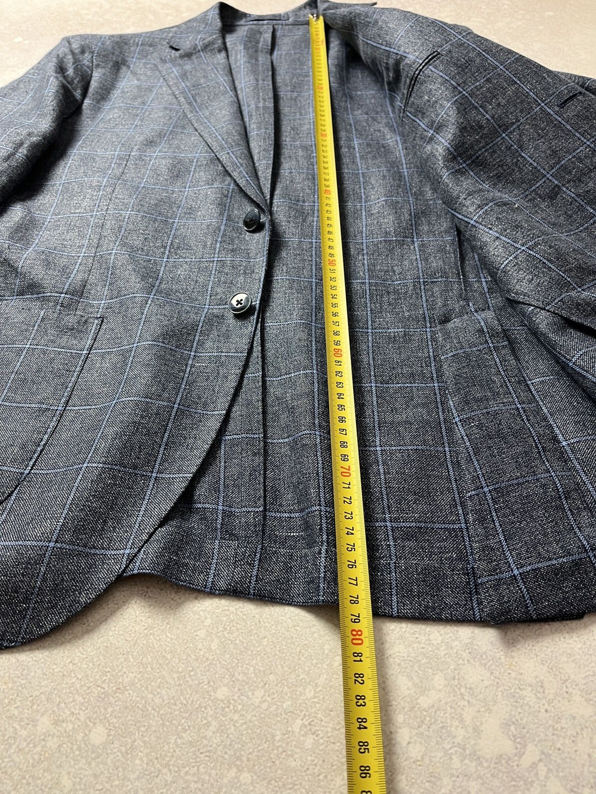 L.B.M. 1911 LBM 1911 Tailored Blue Check Patch Pocket Sportcoat Blazer Size 46R - 14 Thumbnail