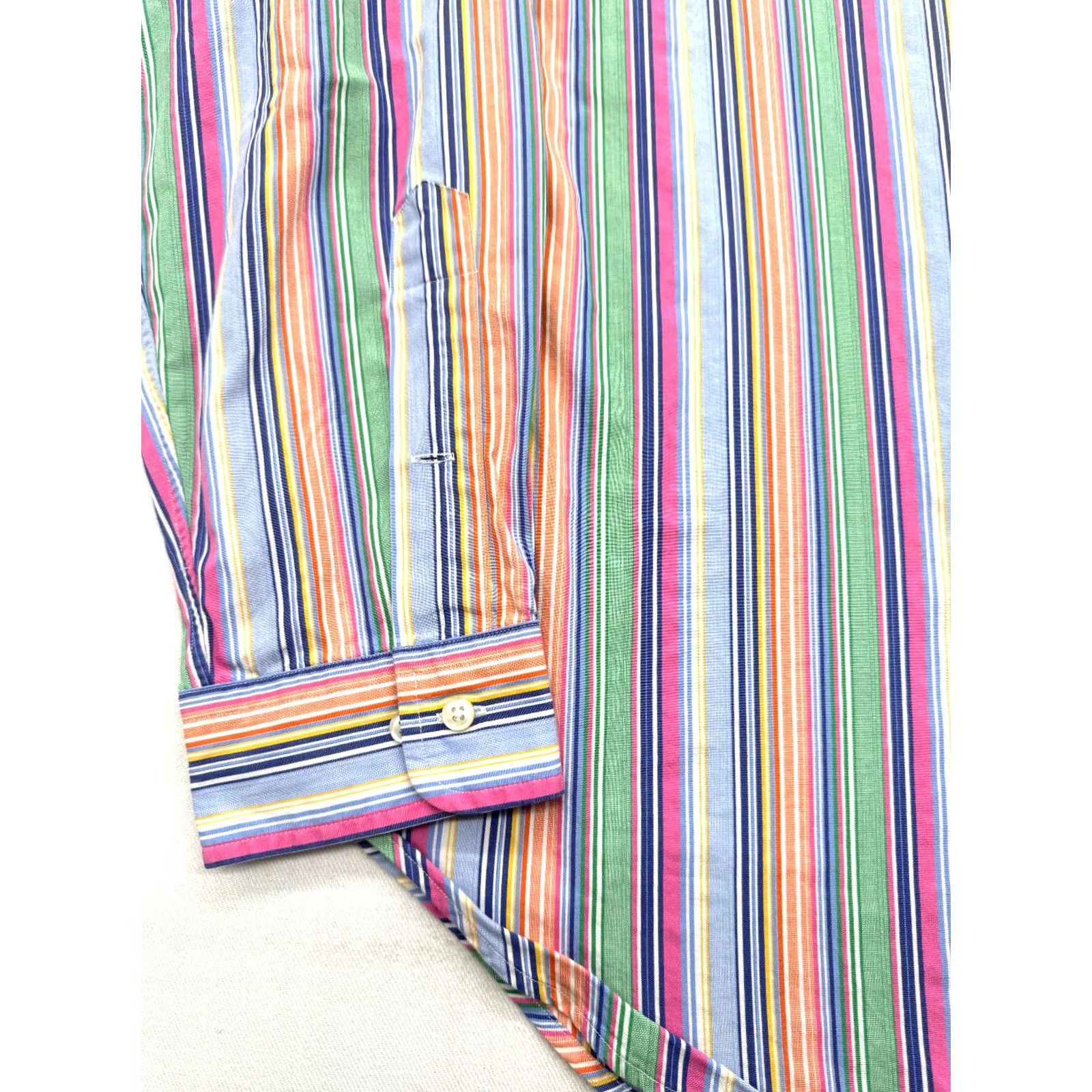 Ralph Lauren Ralph Lauren Yarmouth Long Sleeve Button-Up Mens Large Striped Shirt Cotton 2609 Size US XL / EU 56 / 4 - 4 Thumbnail
