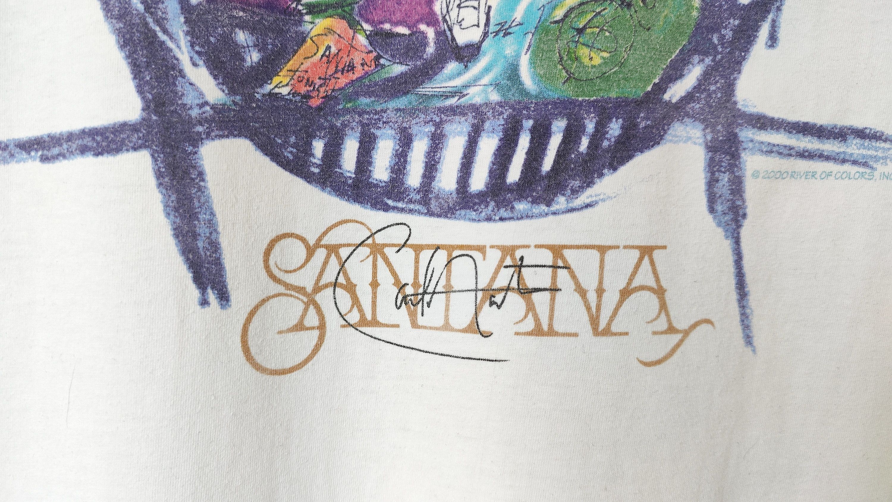 Hard Rock Cafe Hard Rock Santana Signature Series 90s Vintage VTG Tshirt Size US L / EU 52-54 / 3 - 4 Thumbnail