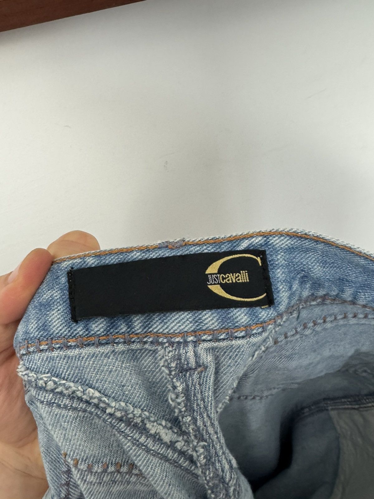 Roberto Cavalli Just Cavalli Flared Jeans Denim Pant Vintage Y2k Avant Garde Size 27" / US 4 / IT 40 - 4 Thumbnail