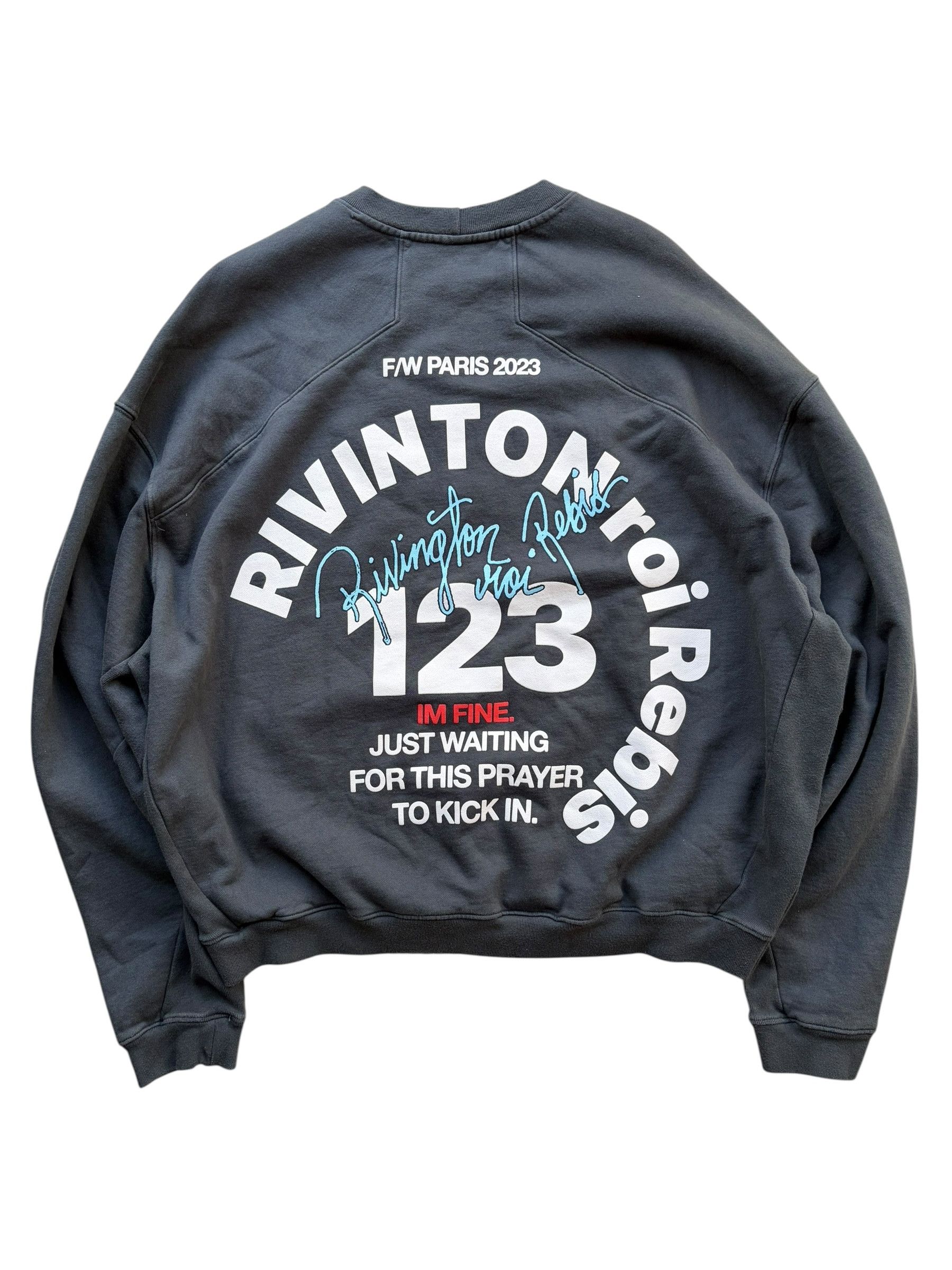 RRR-123 RRR-123 Washed Black Waiting For This Prayer Sweater Size US XL / EU 56 / 4 - 2 Thumbnail