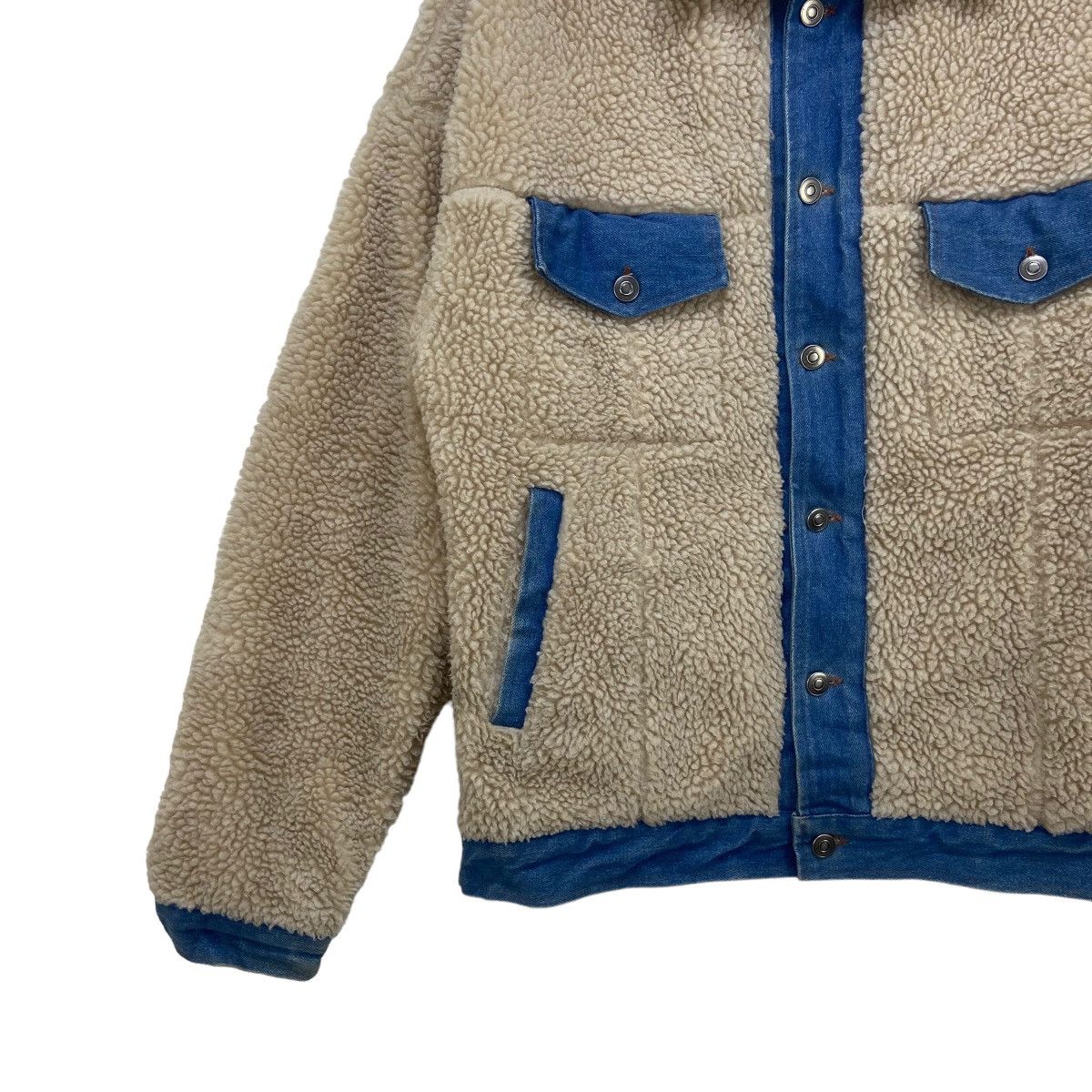 Japanese Brand 🔥Iconic Stylish Street Fashion Denim Sherpa Trucker Size US M / EU 48-50 / 2 - 8 Thumbnail