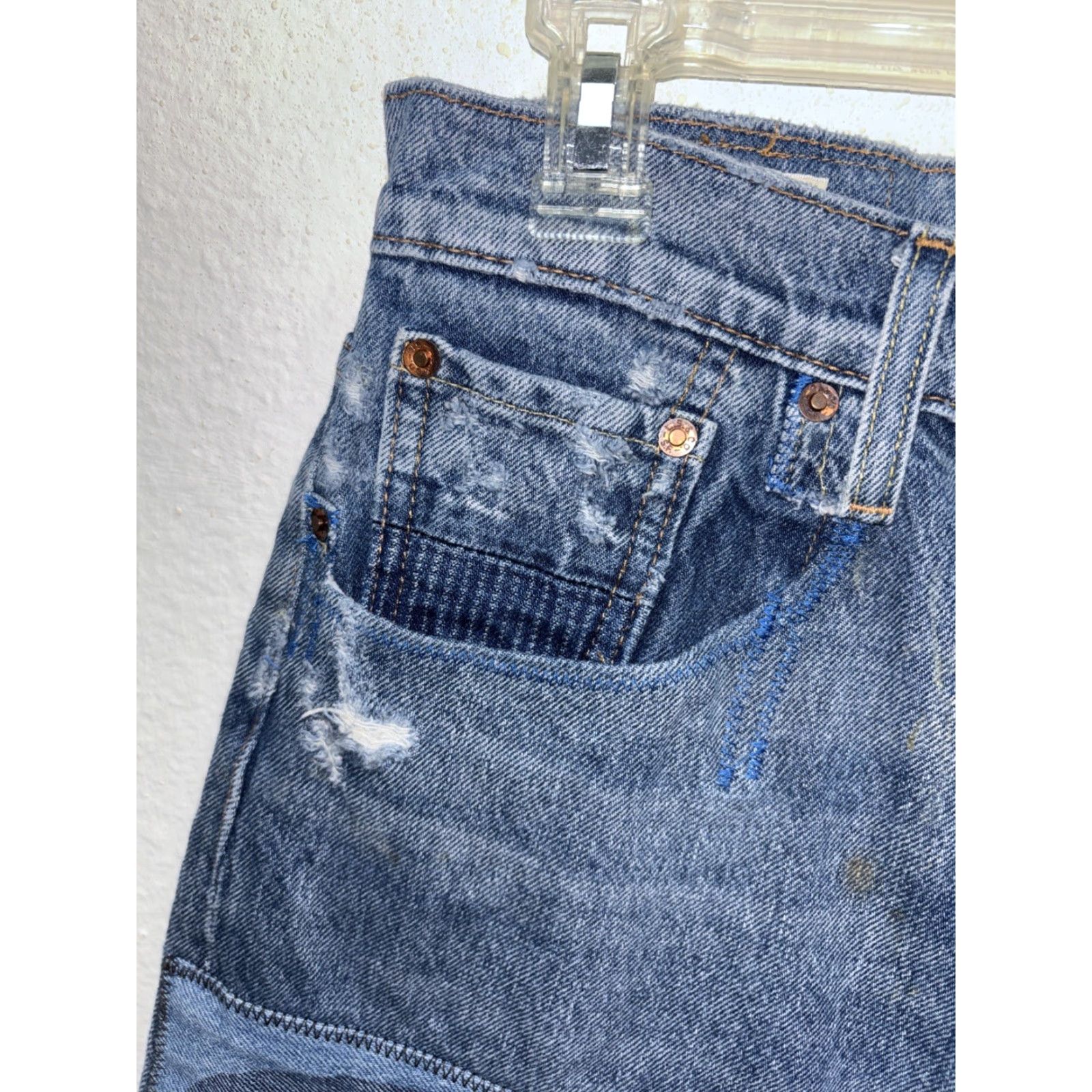 Levi's Levi’s 512 Jeans Slim Taper Patchwork Distressed Denim 30x30 Men Vintage Retro 80s 90s Size US 30 / EU 46 - 3 Thumbnail