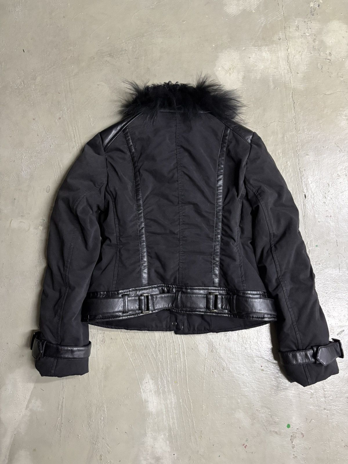Beauty Beast Fragile Fur Faux Leather Demo Jacket Asymmetrical Lace Up Size US XS / EU 42 / 0 - 22 Thumbnail