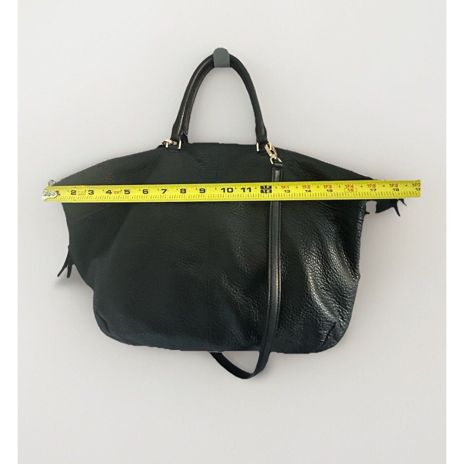 Tory Burch Tory Burch Ivy Slouchy Leather Satchel Large Black Handbag Size ONE SIZE - 9 Thumbnail