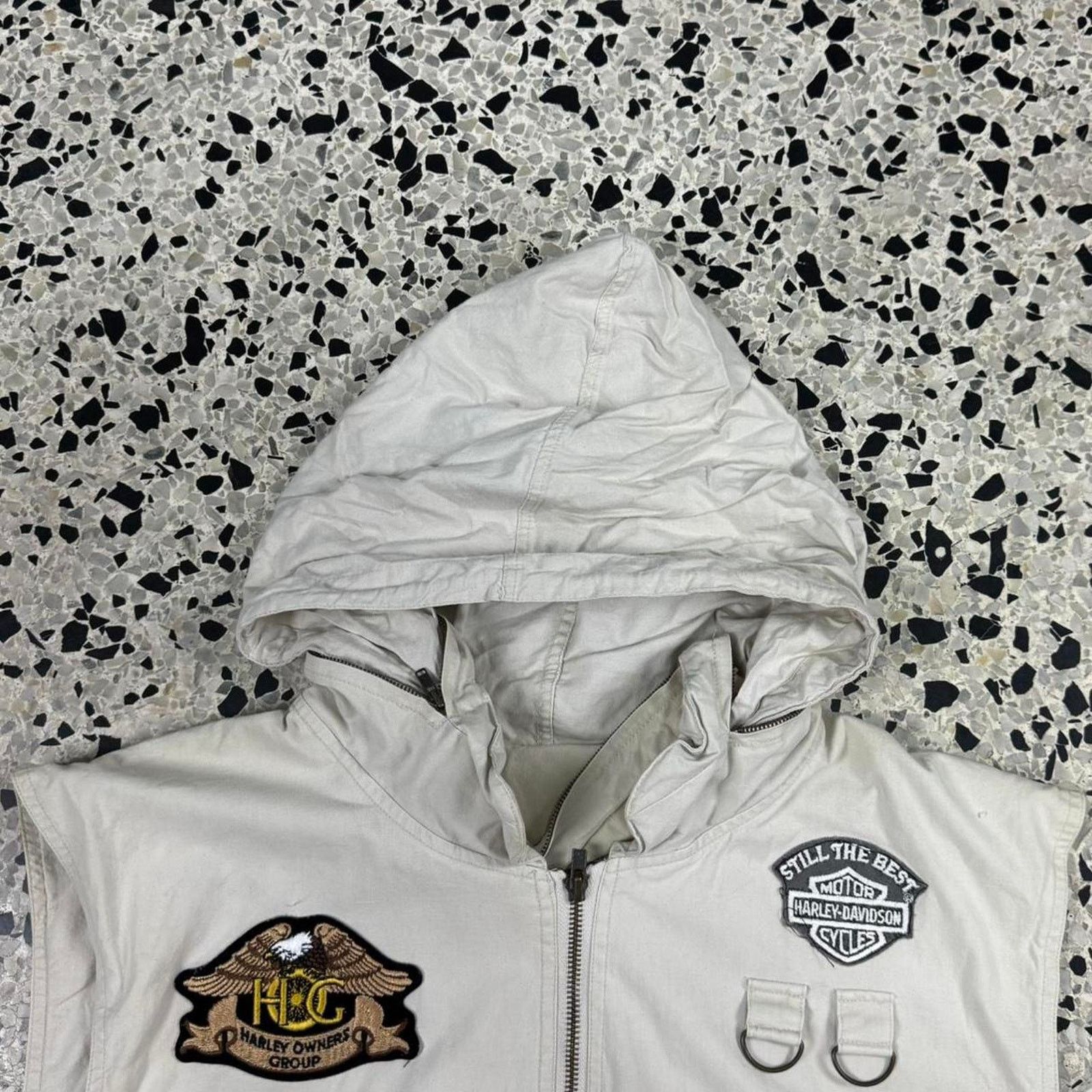Banana Republic × Harley Davidson × Vintage VINTAGE 90S Y2K CUSTOM HARLEY DAVIDSON HUNTING VEST W/ HOOD: Size US XL / EU 56 / 4 - 3 Thumbnail