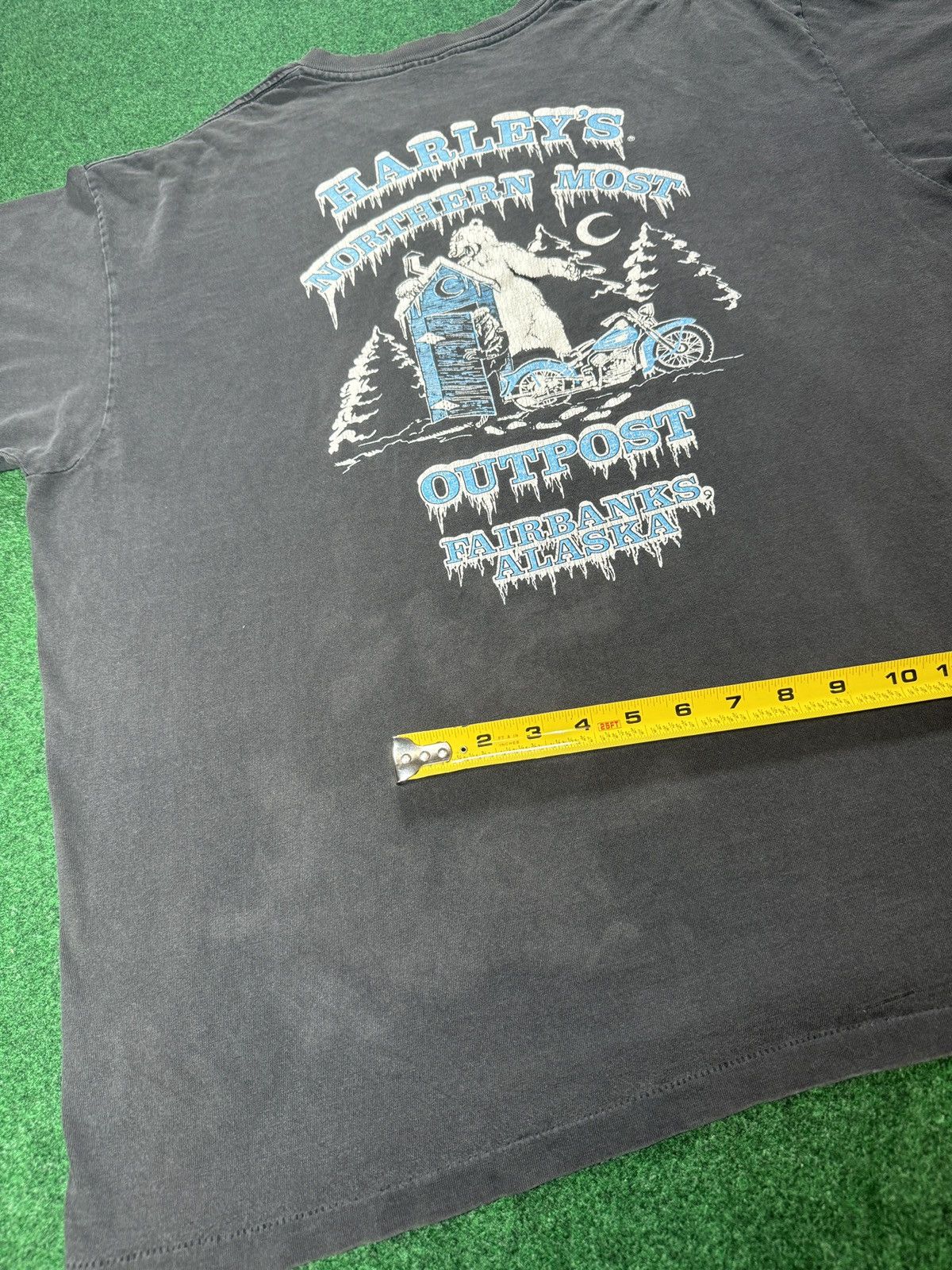 Harley Davidson × Vintage Vtg 90s INSANE Harley Davidson Alaska Nature Biker T Shirt Size US XL / EU 56 / 4 - 12 Thumbnail