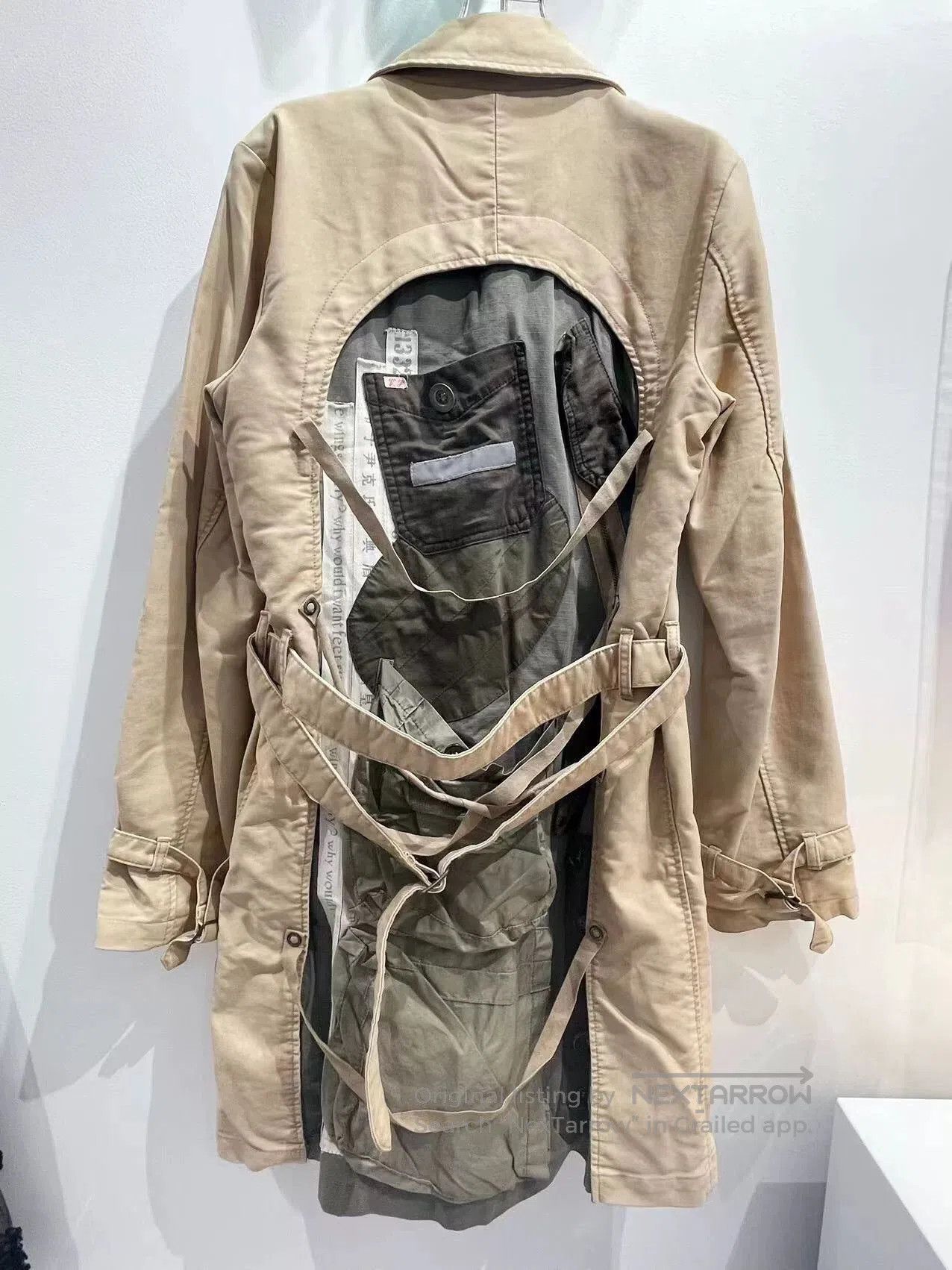 TALKING ABOUT THE ABSTRACTION Vintage Deconstructed Beige Overcoat. Size US M / EU 48-50 / 2 - 6 Thumbnail