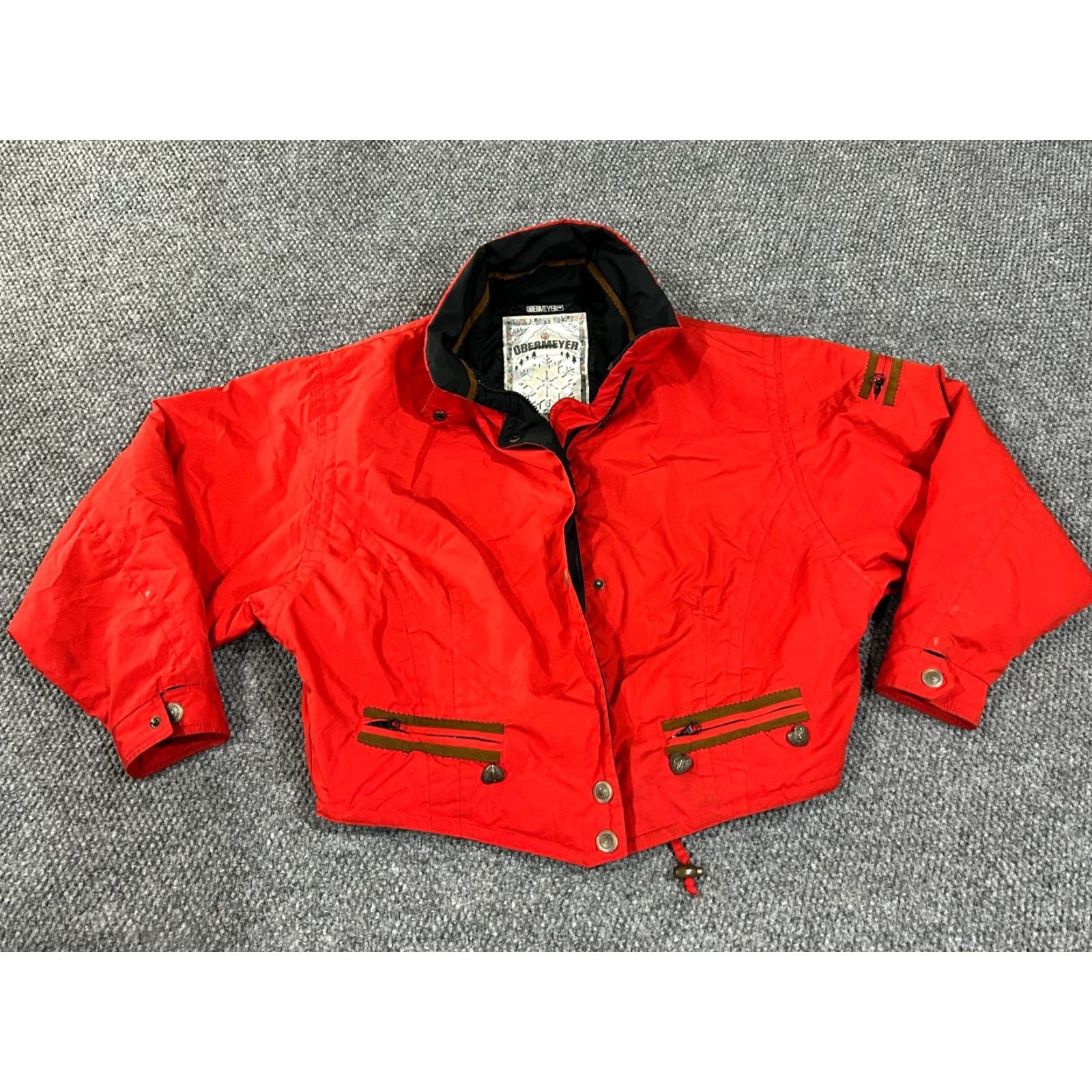 Obermeyer Obermeyer Red Insulated Ski Jacket Womens 10 Medium Length Nylon Polyster Lining Embroidered Casual Ski Outdoor Winter Fall Spring Mens? wait. Size L / US 10 / IT 46 - 2 Thumbnail