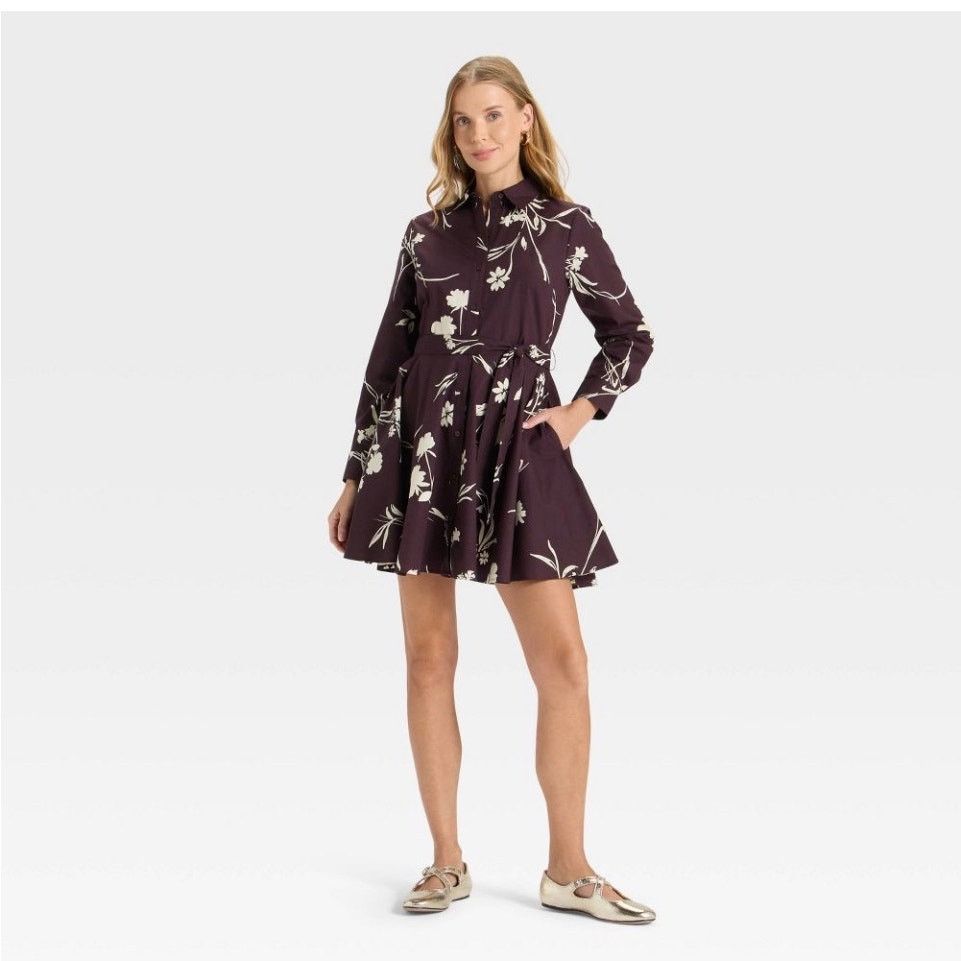The Unbranded Brand Women's Button-Down Shirt Dress A New Day Size 26" / US 2 / IT 38 - 3 Thumbnail