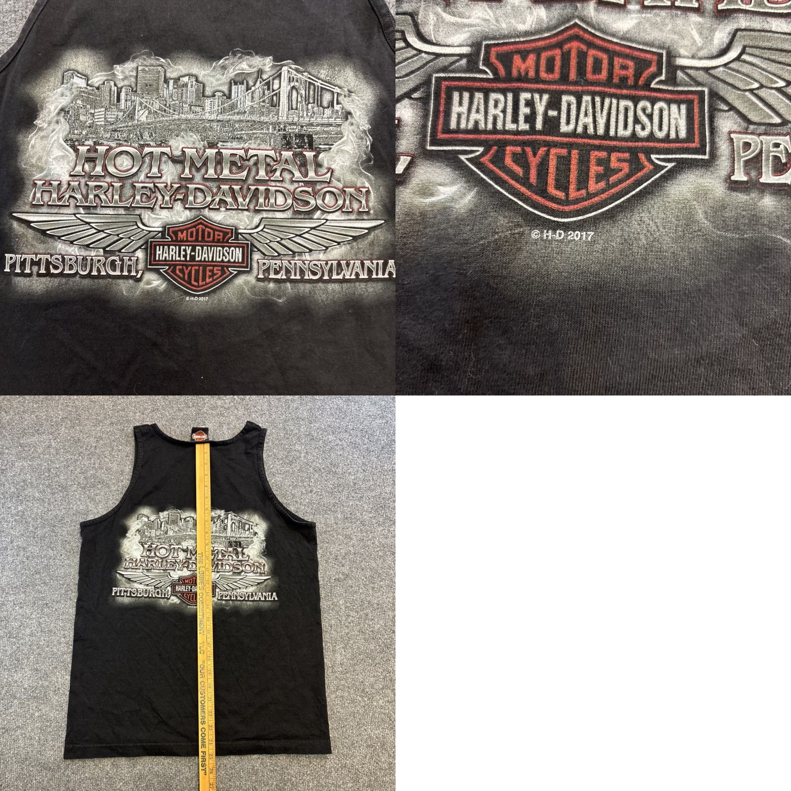 Harley Davidson Harley-Davidson Tank Top Pittsburgh Men’s Med Black Ride The Lightning 2017 T-Shirt Size US M / EU 48-50 / 2 - 8 Thumbnail