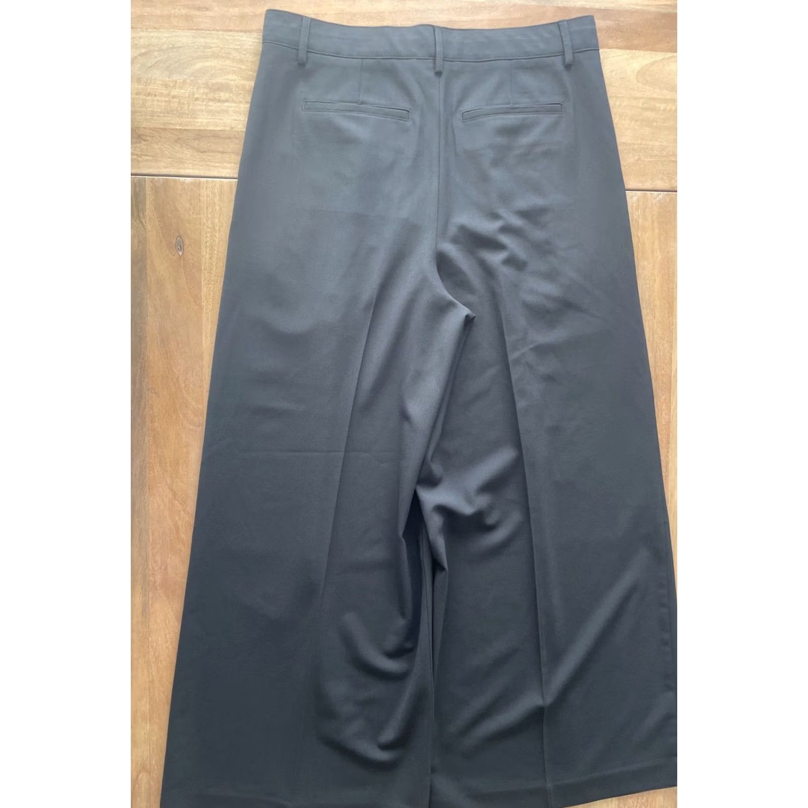Madewell Madewell Pants Dress Wide-Leg High Rise Black Wool/Poly Blend Size 10 Women's Size 32" / US 10 / IT 46 - 2 Thumbnail